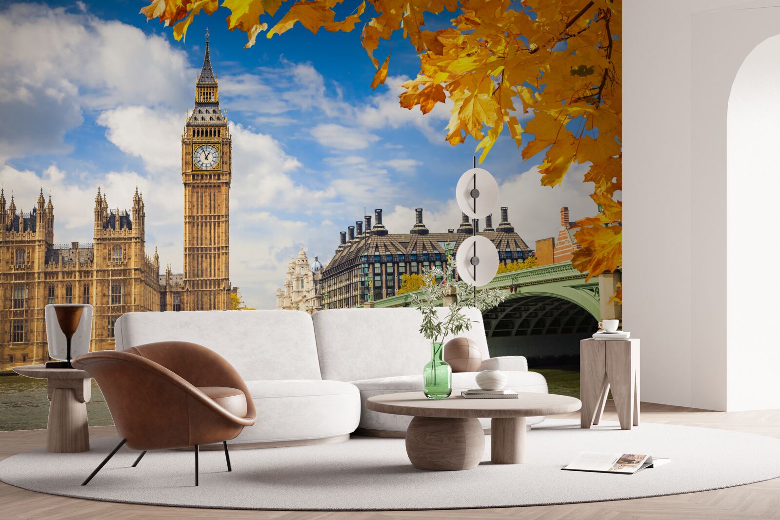 Papier peint automne doré dans l'ancienne londres