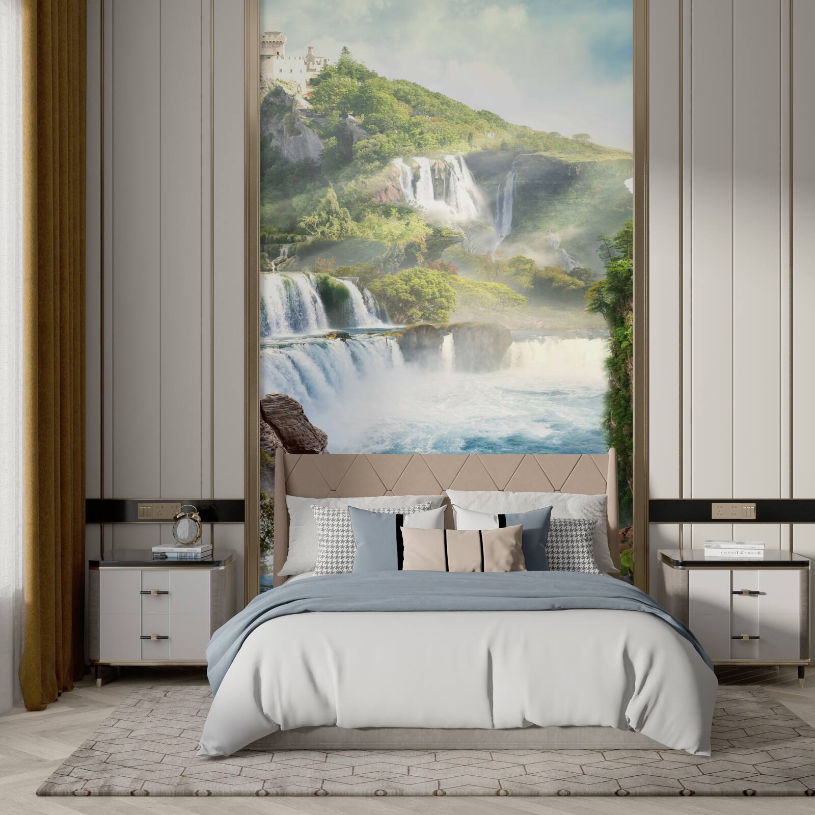 Papier peint de nombreuses chutes d'eau en cascade