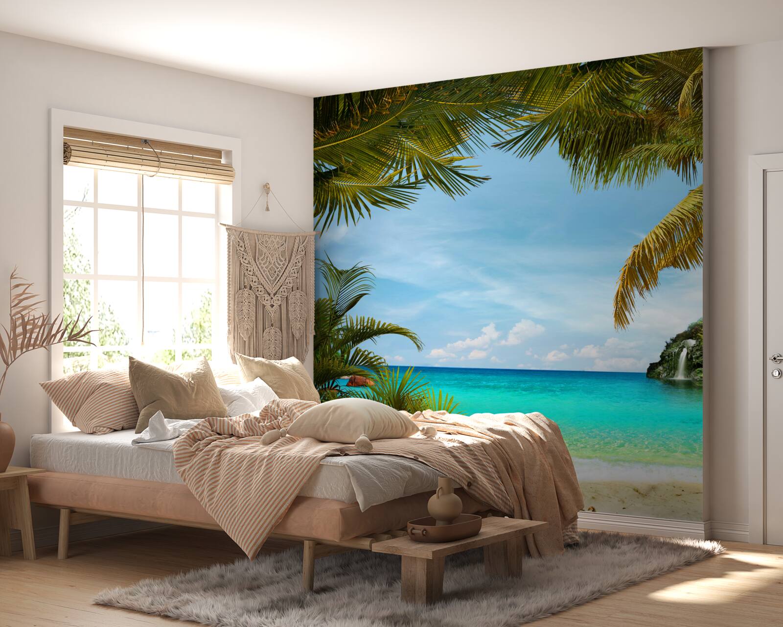 Papier peint eaux turquoises et plage sous les tropiques