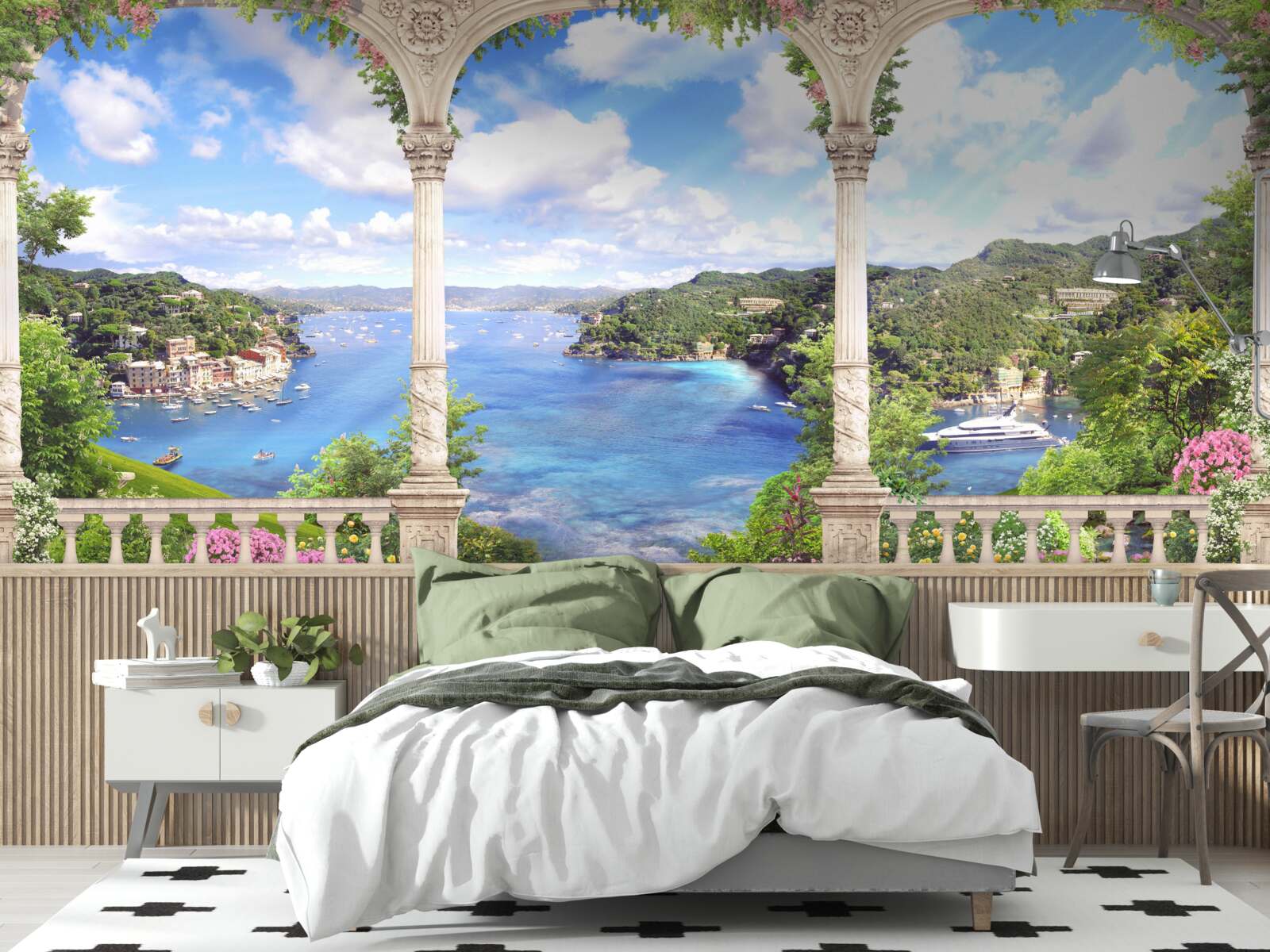 Papier peint plate-forme d'observation offrant une vue magnifique sur le paysage naturel