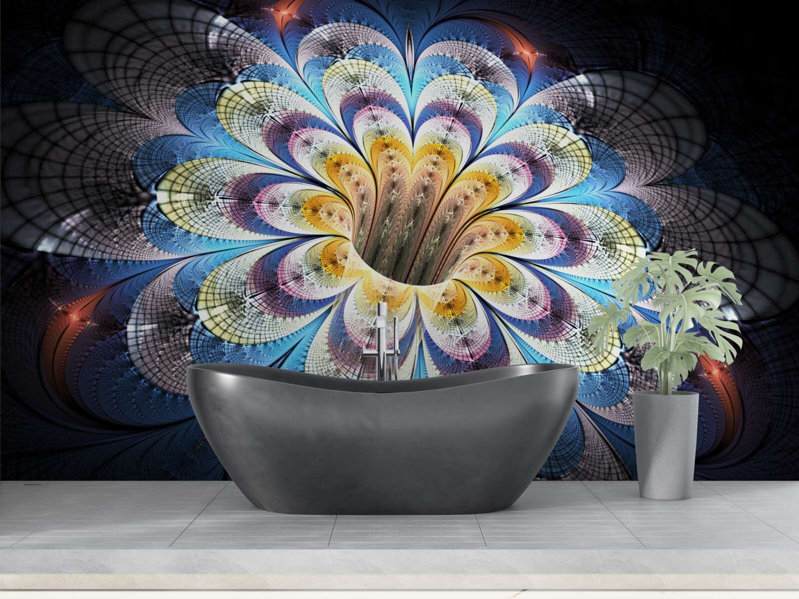 Papier peint image abstraite d'un bourgeon qui s'ouvre