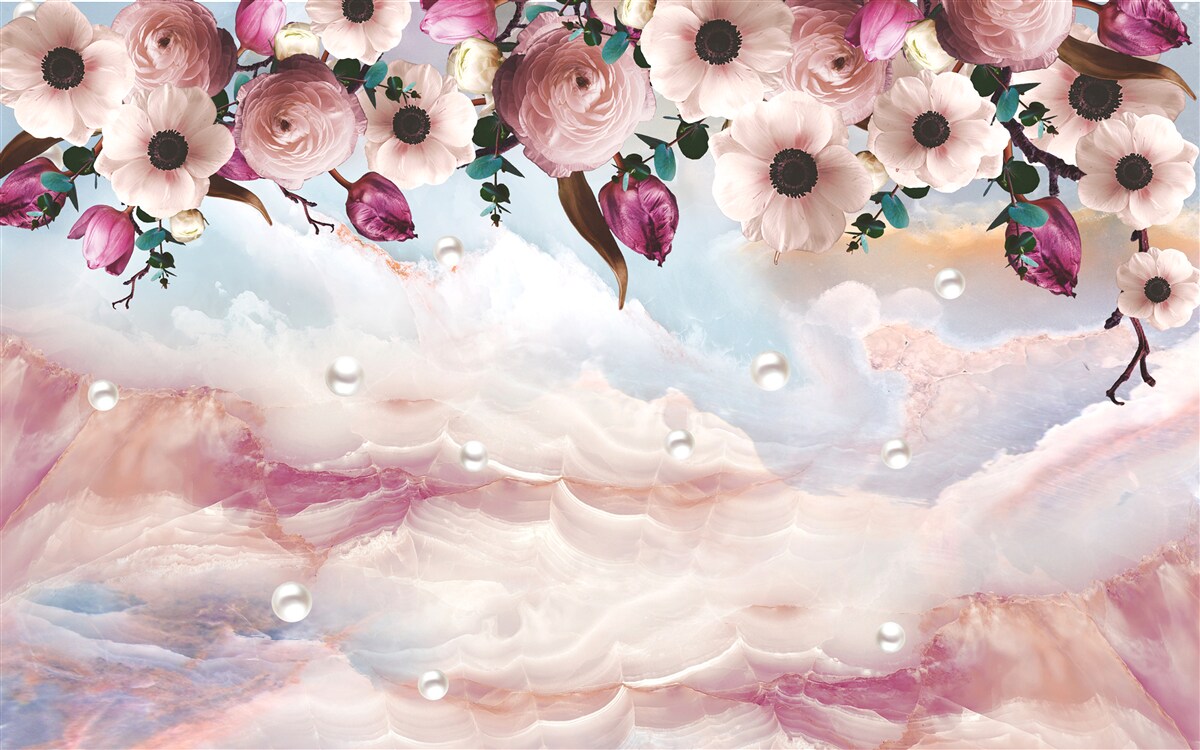 Papier peint les bourgeons gonflés sont suspendus au-dessus du ciel