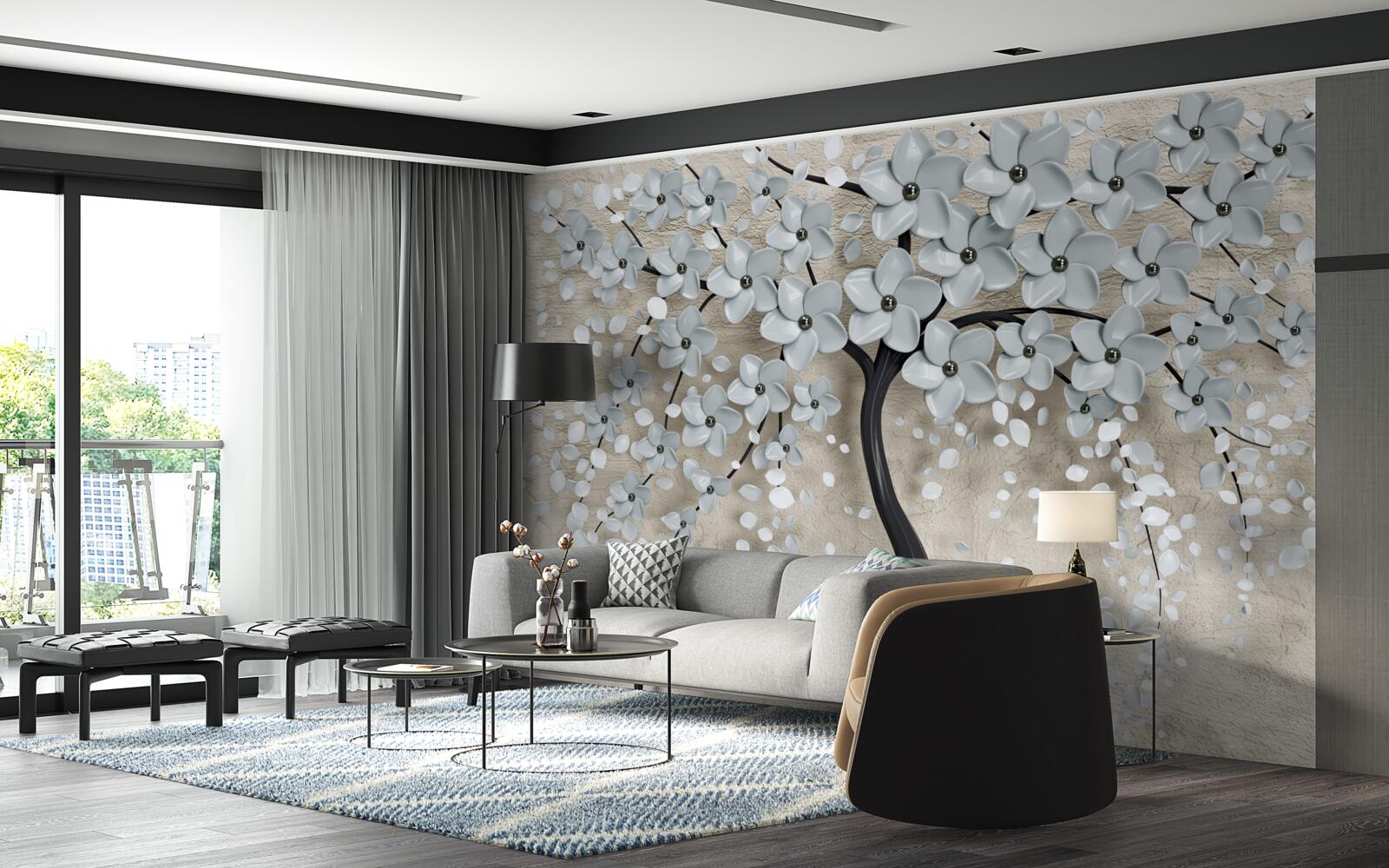 Papier peint arbre luxuriant