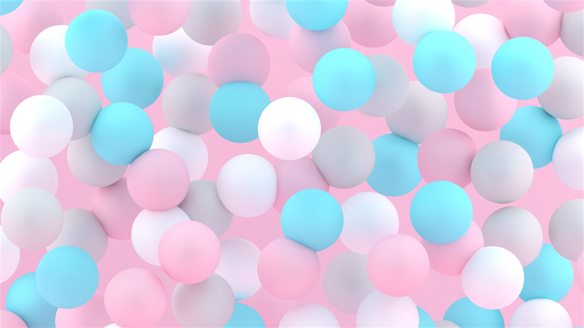 Papier peint des boules de toutes les couleurs flottent dans la piscine