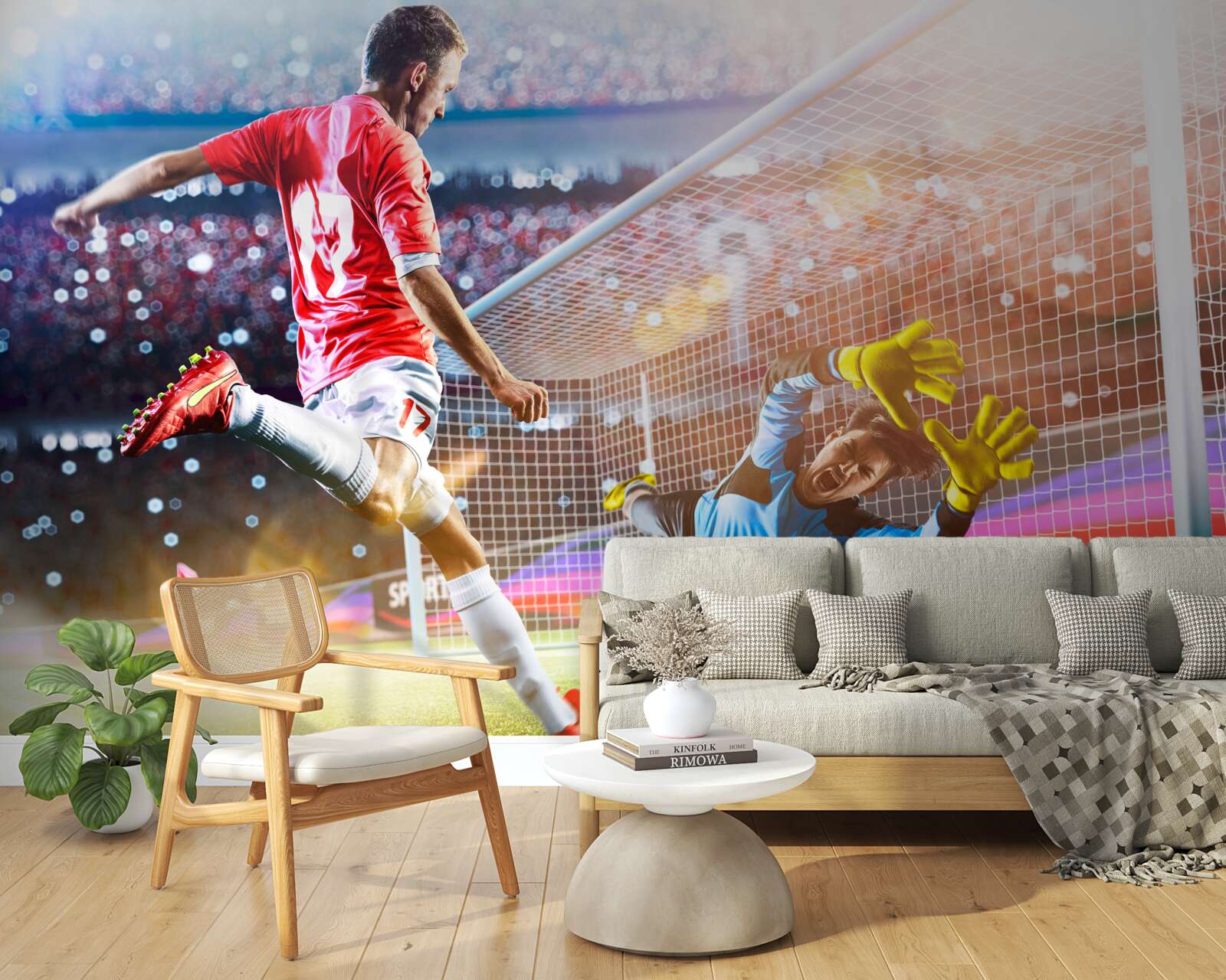 Papier peint le joueur tire au but