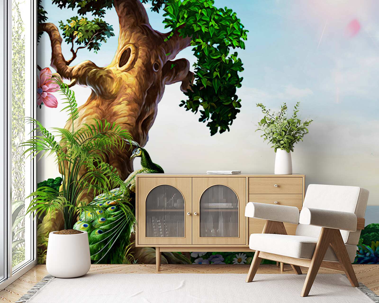 Papier peint les paysages d'émeraude et leurs habitants sur les rives des plans d'eau