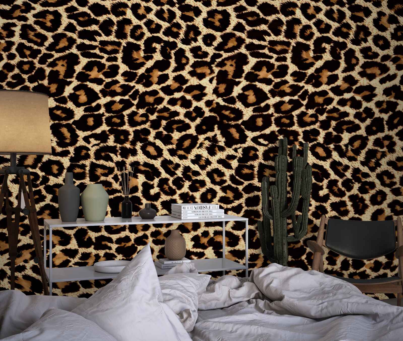 Papier peint motif léopard inhabituel