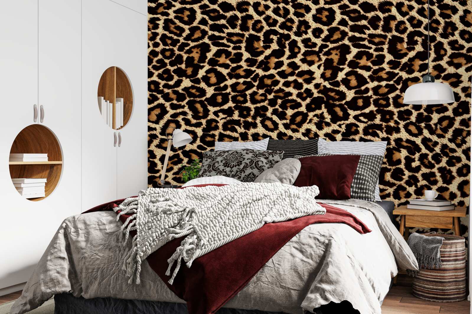 Papier peint motif léopard inhabituel