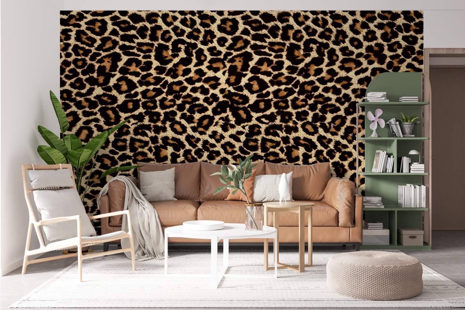 Papier peint motif léopard inhabituel