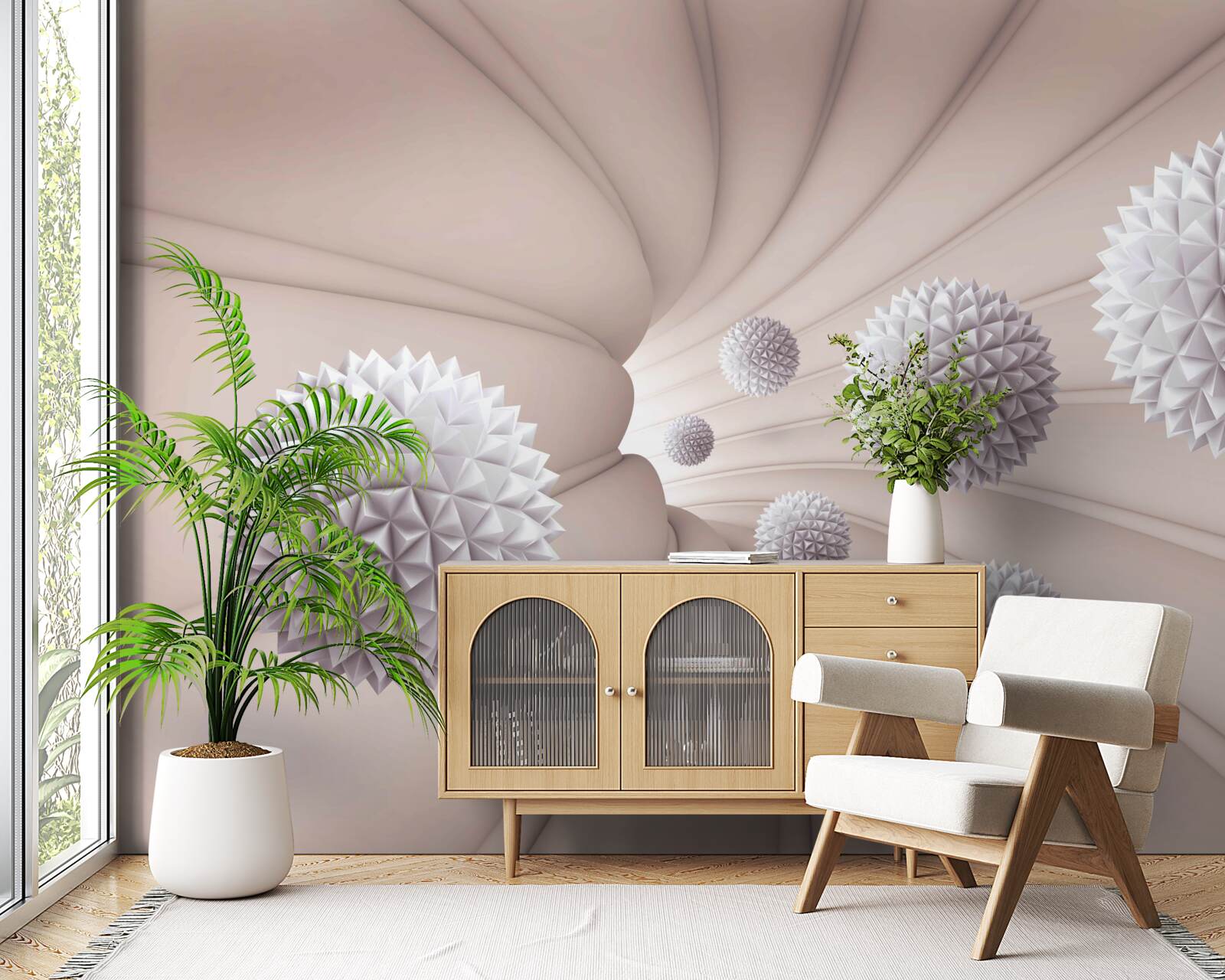 Papier peint les objets ronds entrent rapidement dans le tunnel