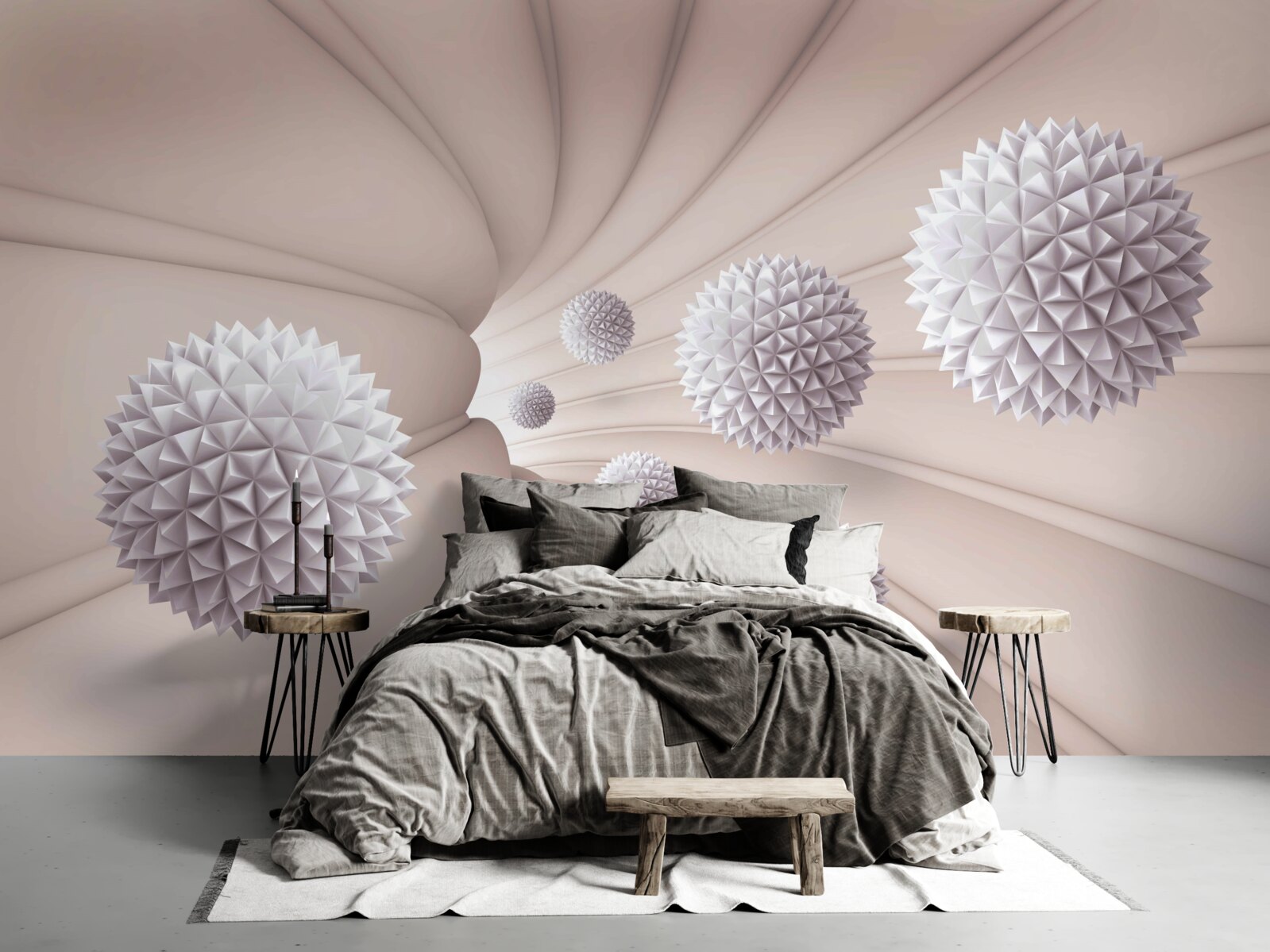 Papier peint les objets ronds entrent rapidement dans le tunnel