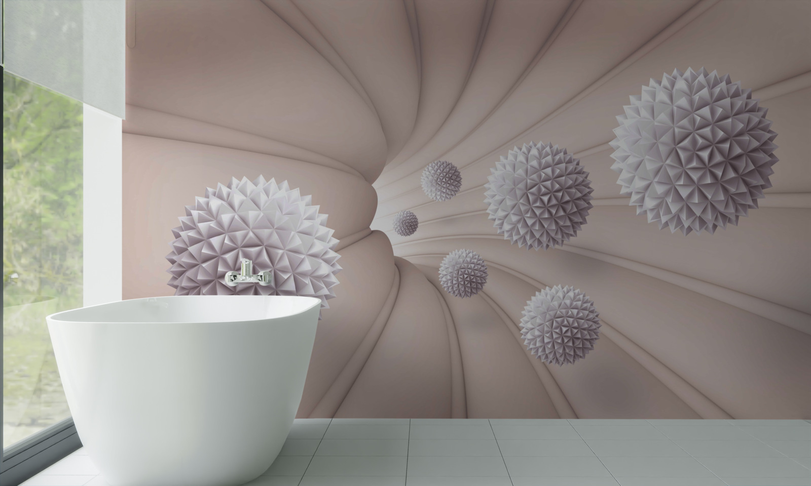 Papier peint les objets ronds entrent rapidement dans le tunnel