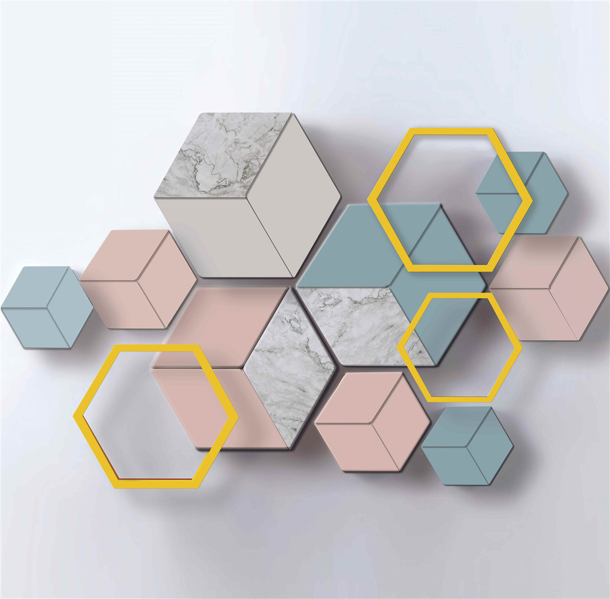 Papier peint composition de rectangles multicolores