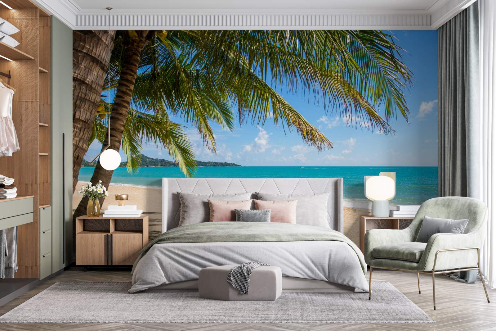 Papier peint plage de rêve isolée