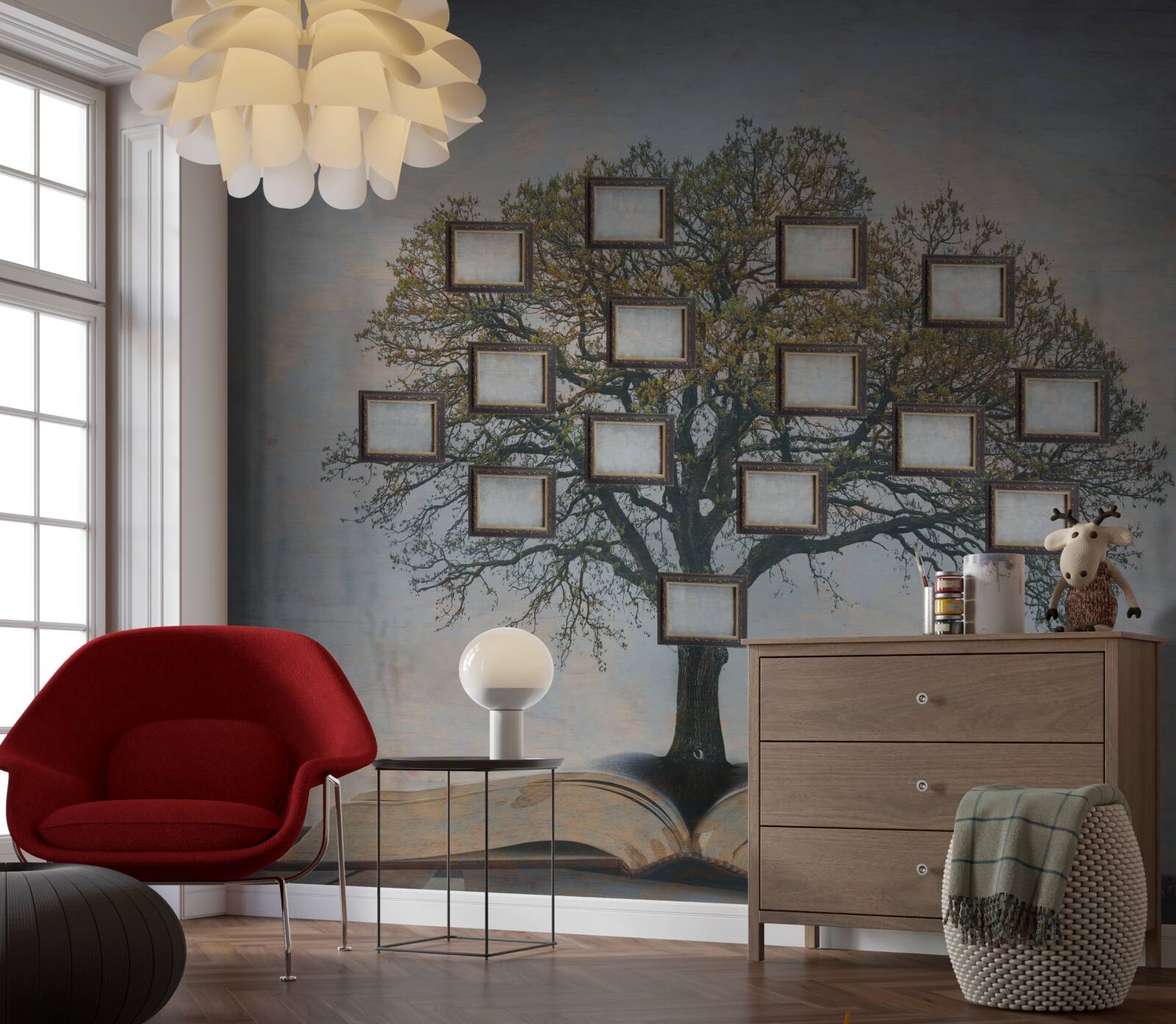 Papier peint arbre généalogique sans photos