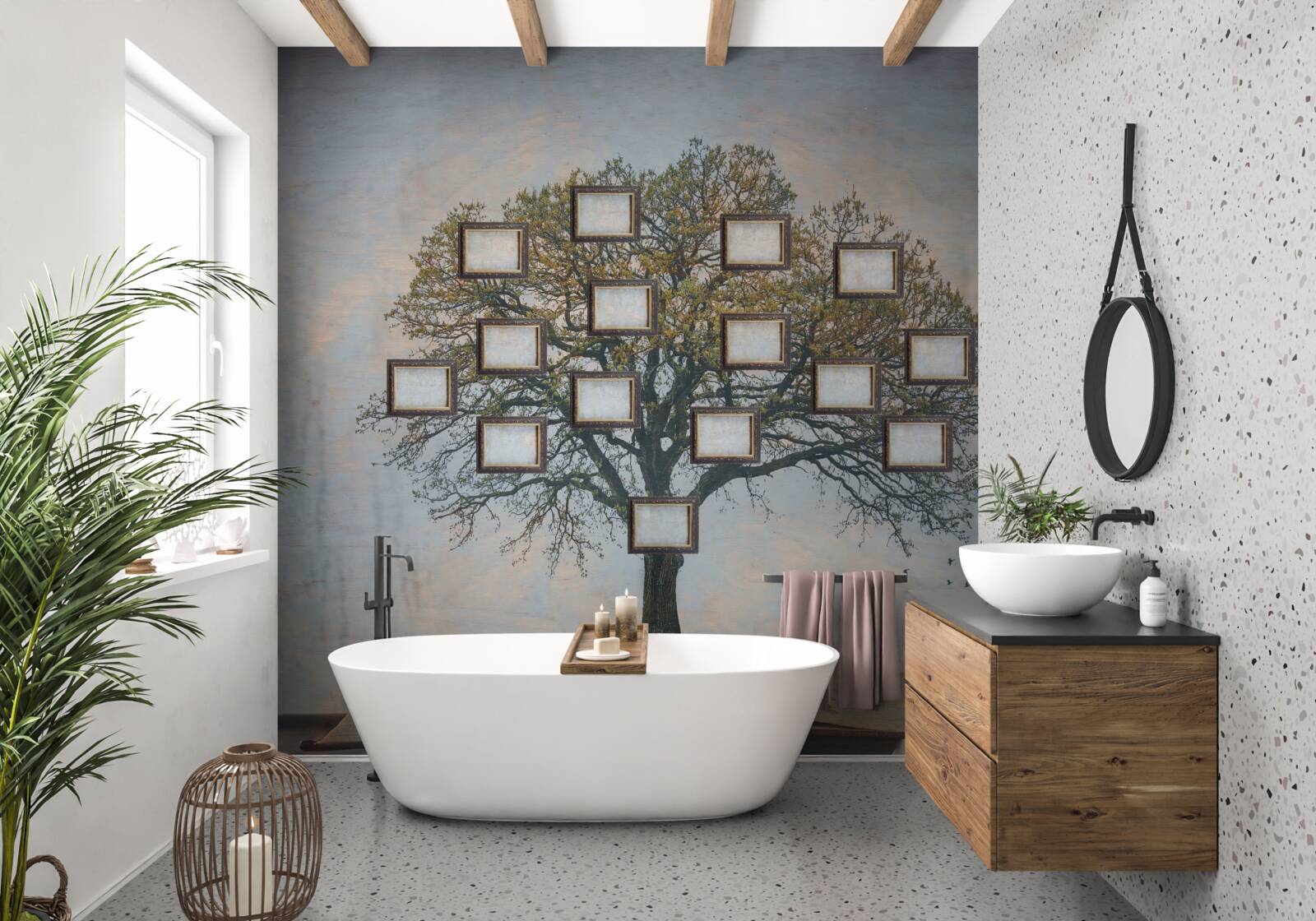 Papier peint arbre généalogique sans photos