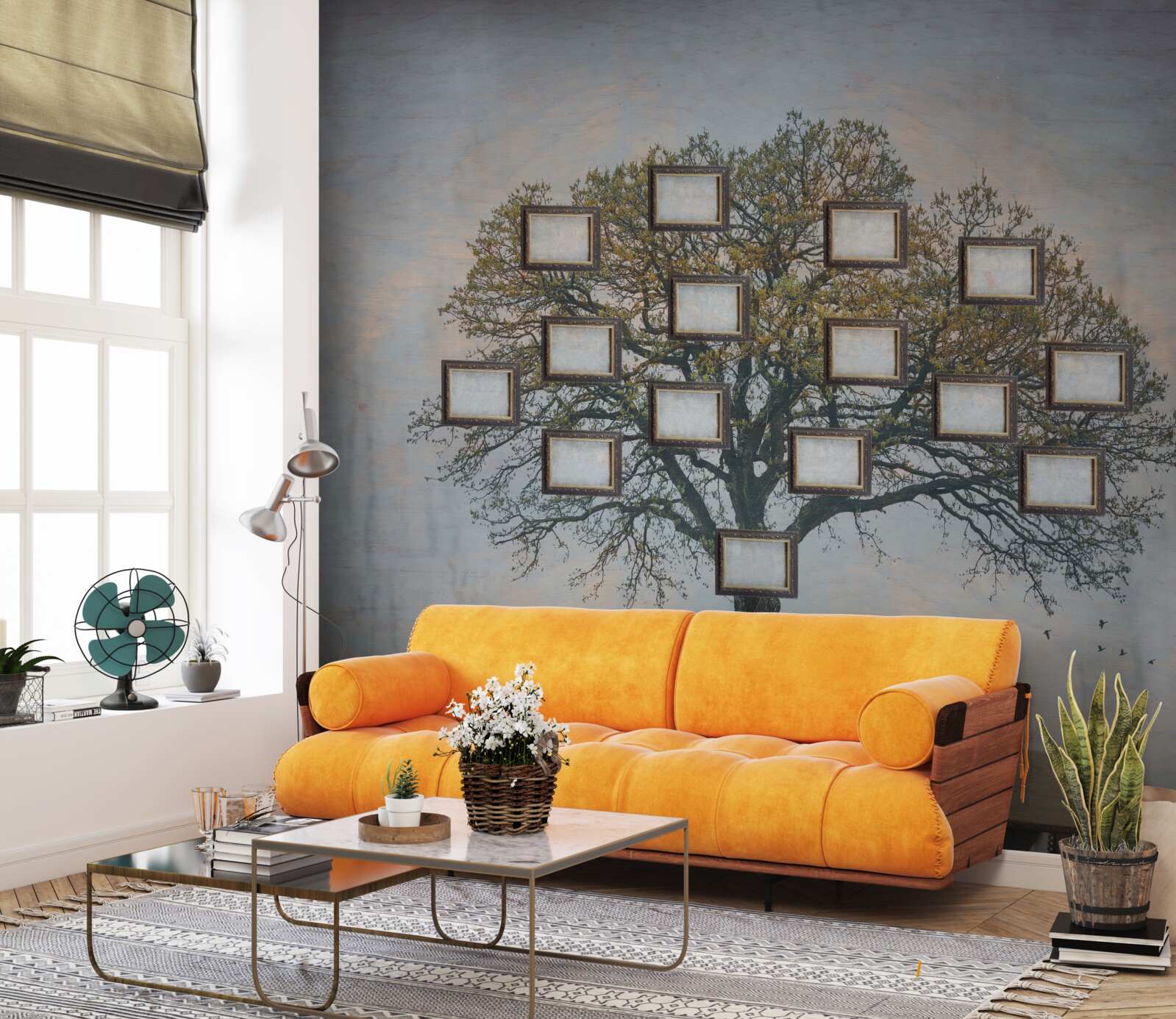 Papier peint arbre généalogique sans photos