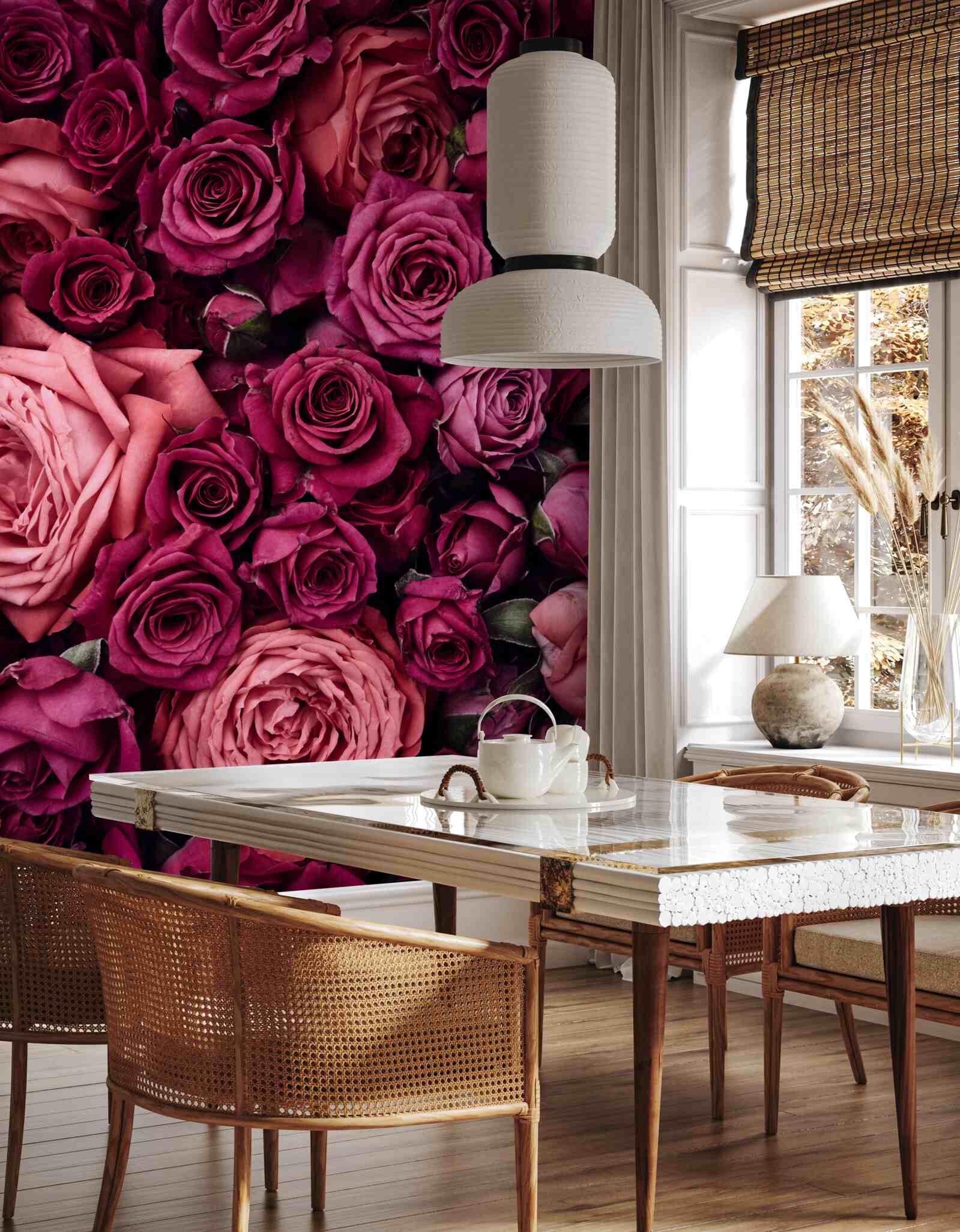 Papier peint de belles roses de près