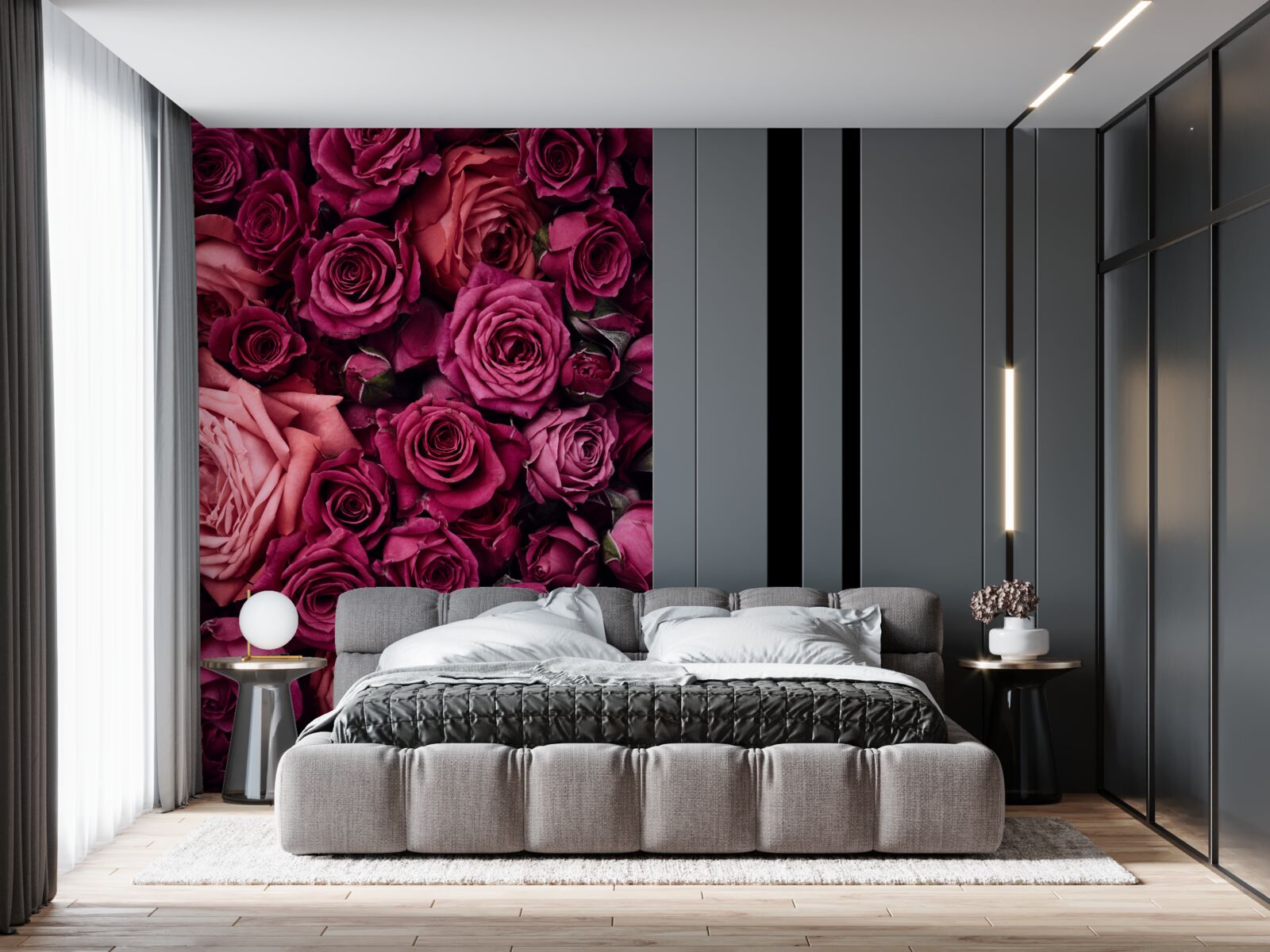 Papier peint de belles roses de près