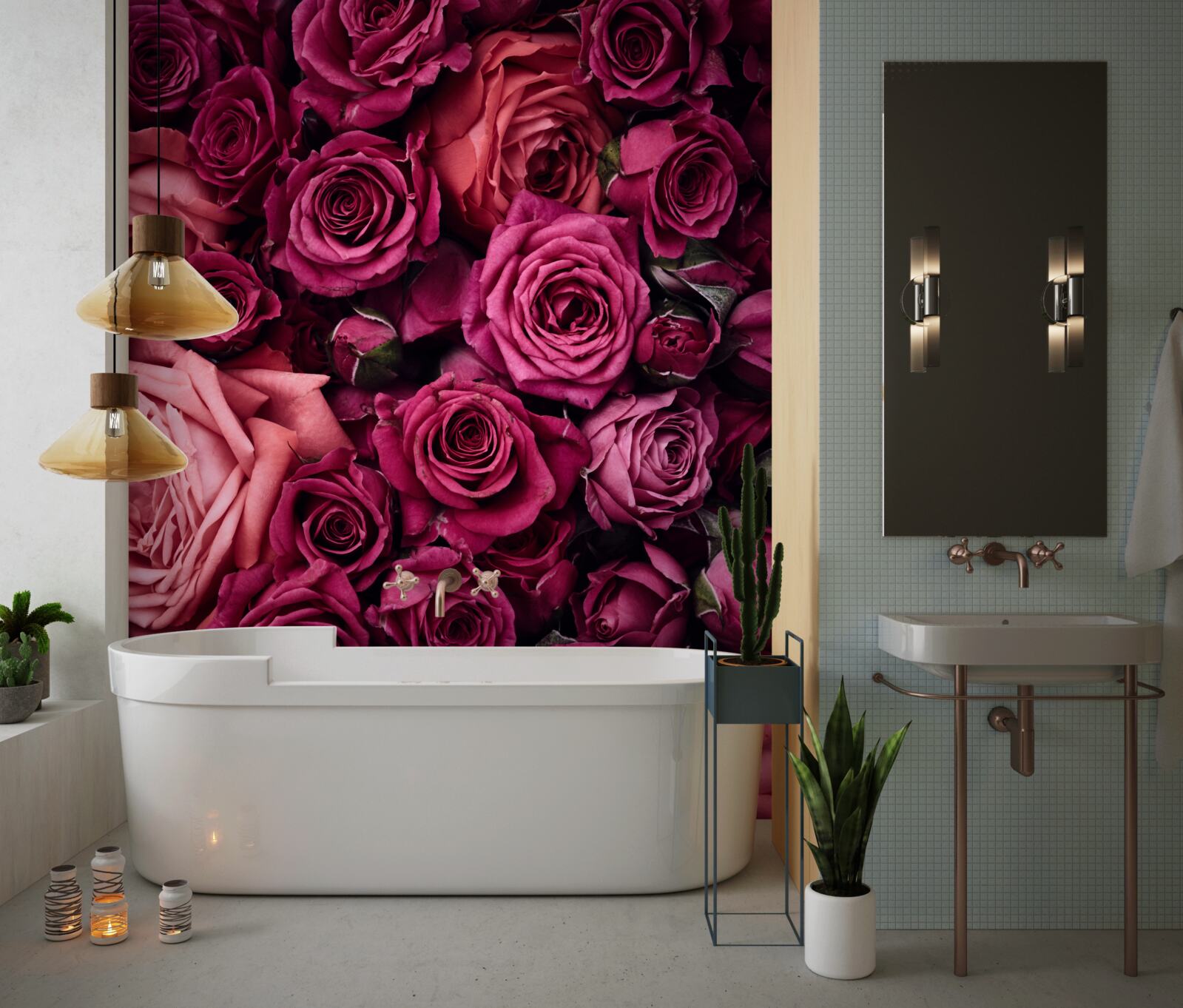 Papier peint de belles roses de près