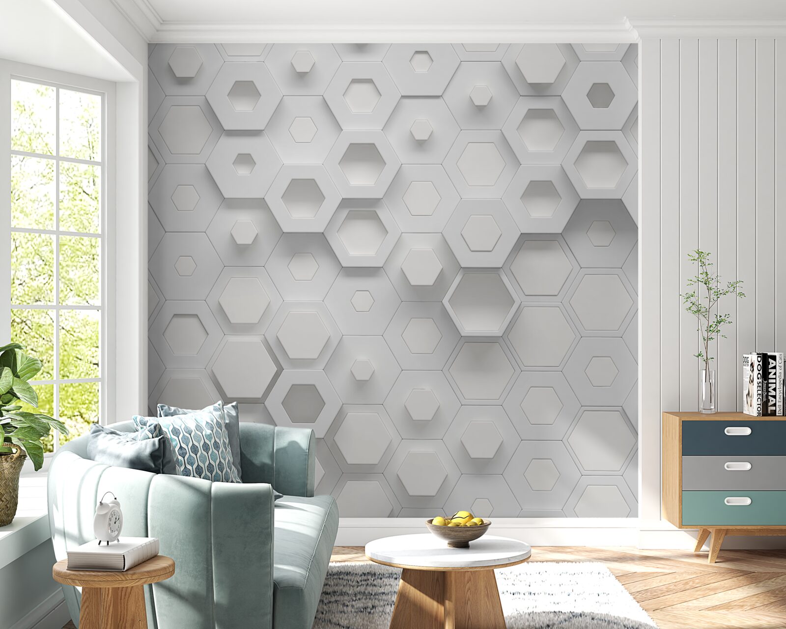 Papier peint de nombreux motifs blancs