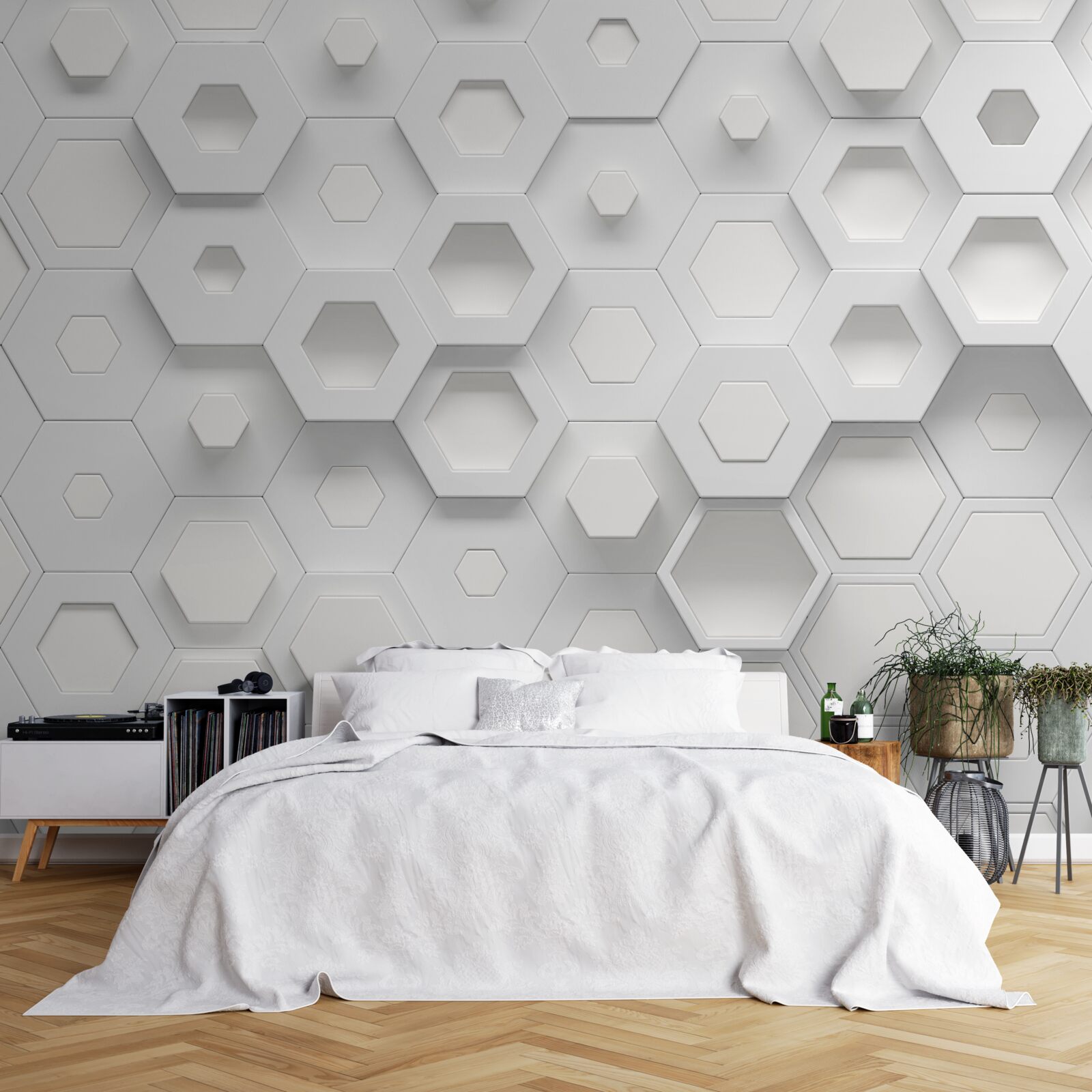 Papier peint de nombreux motifs blancs