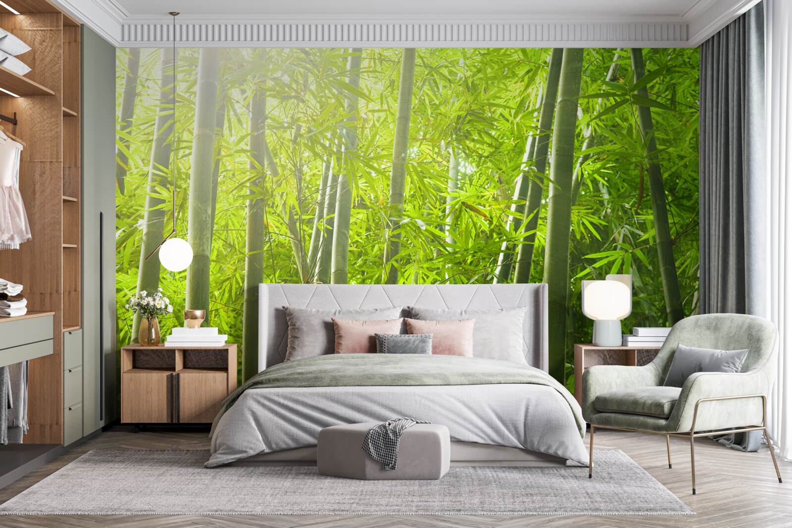 Papier peint des fourrés denses de bambous