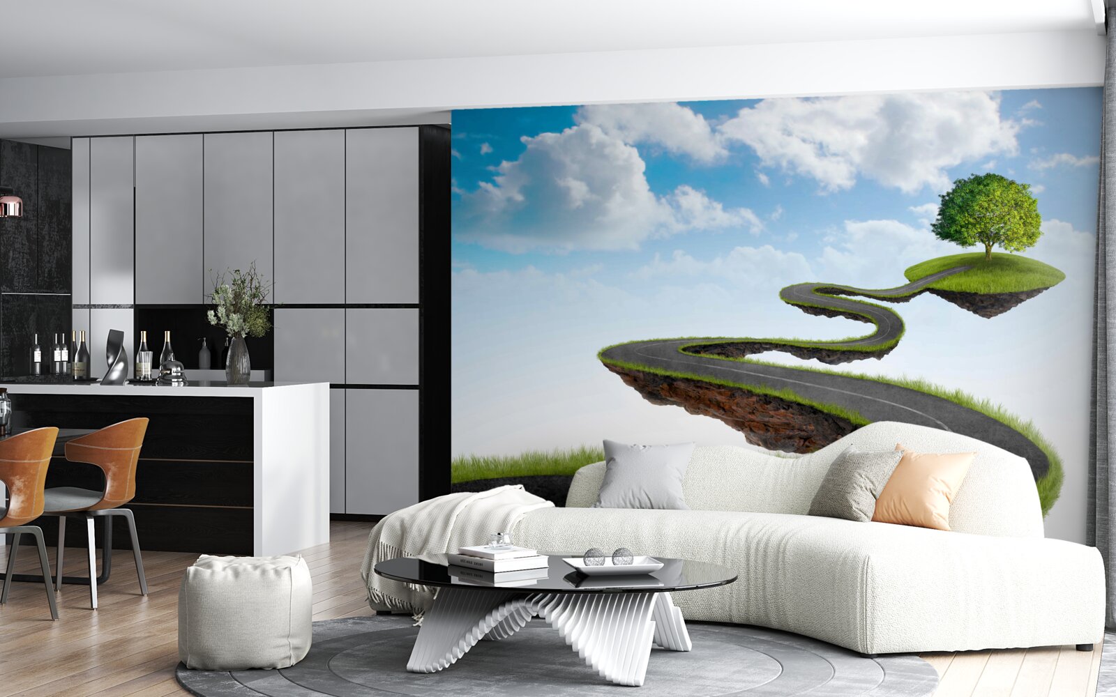 Papier peint le parcours de vie d'une personne