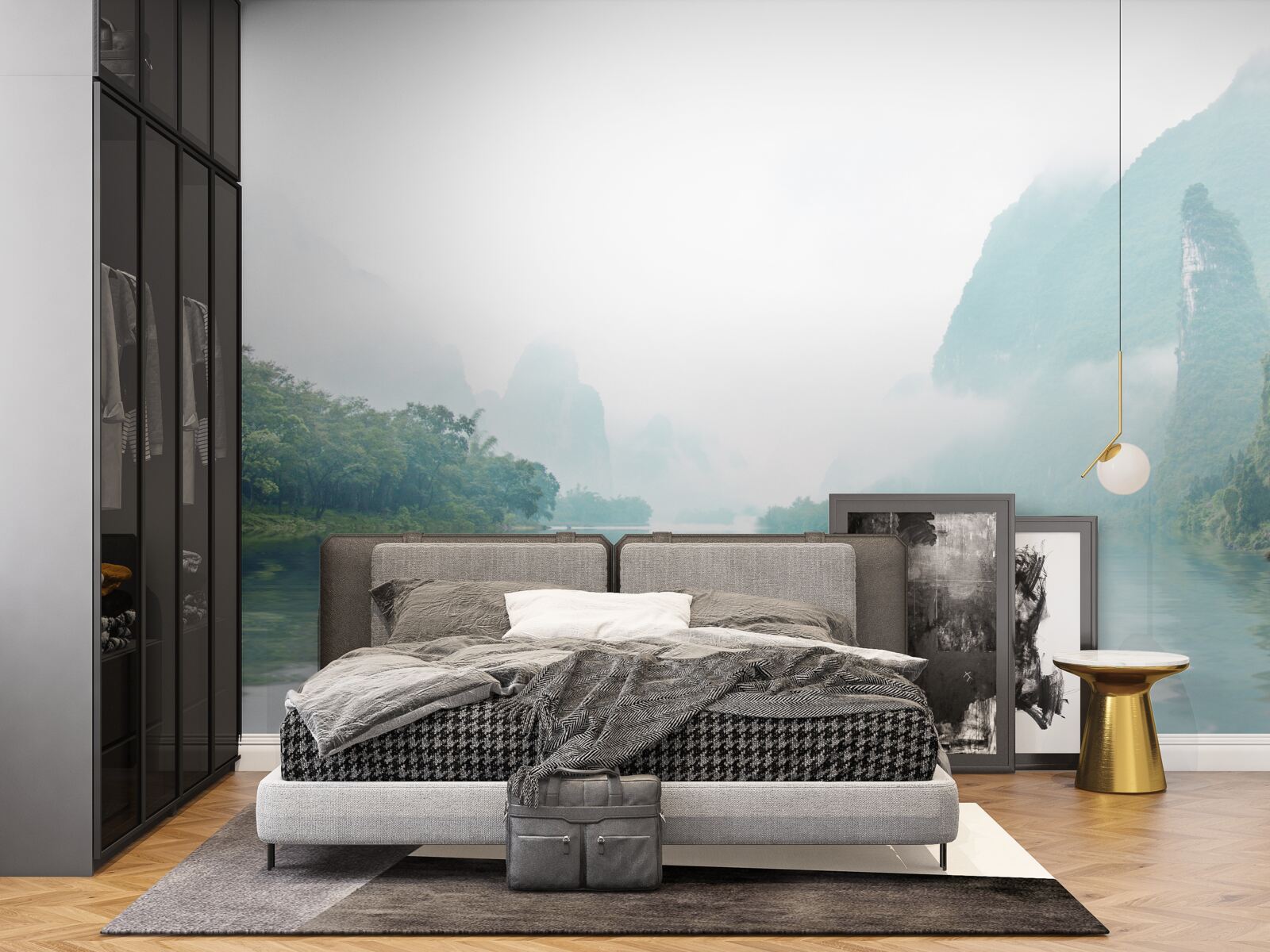 Papier peint paysage fluvial impressionnant