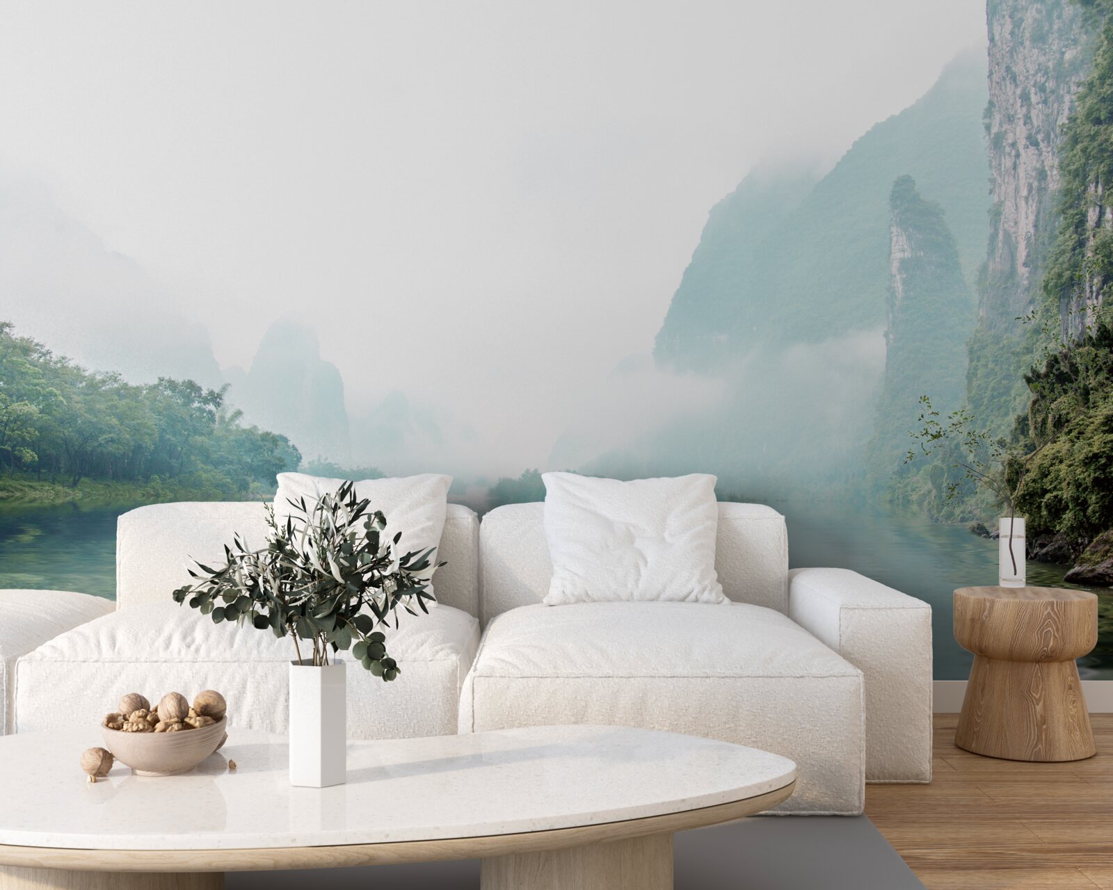 Papier peint paysage fluvial impressionnant