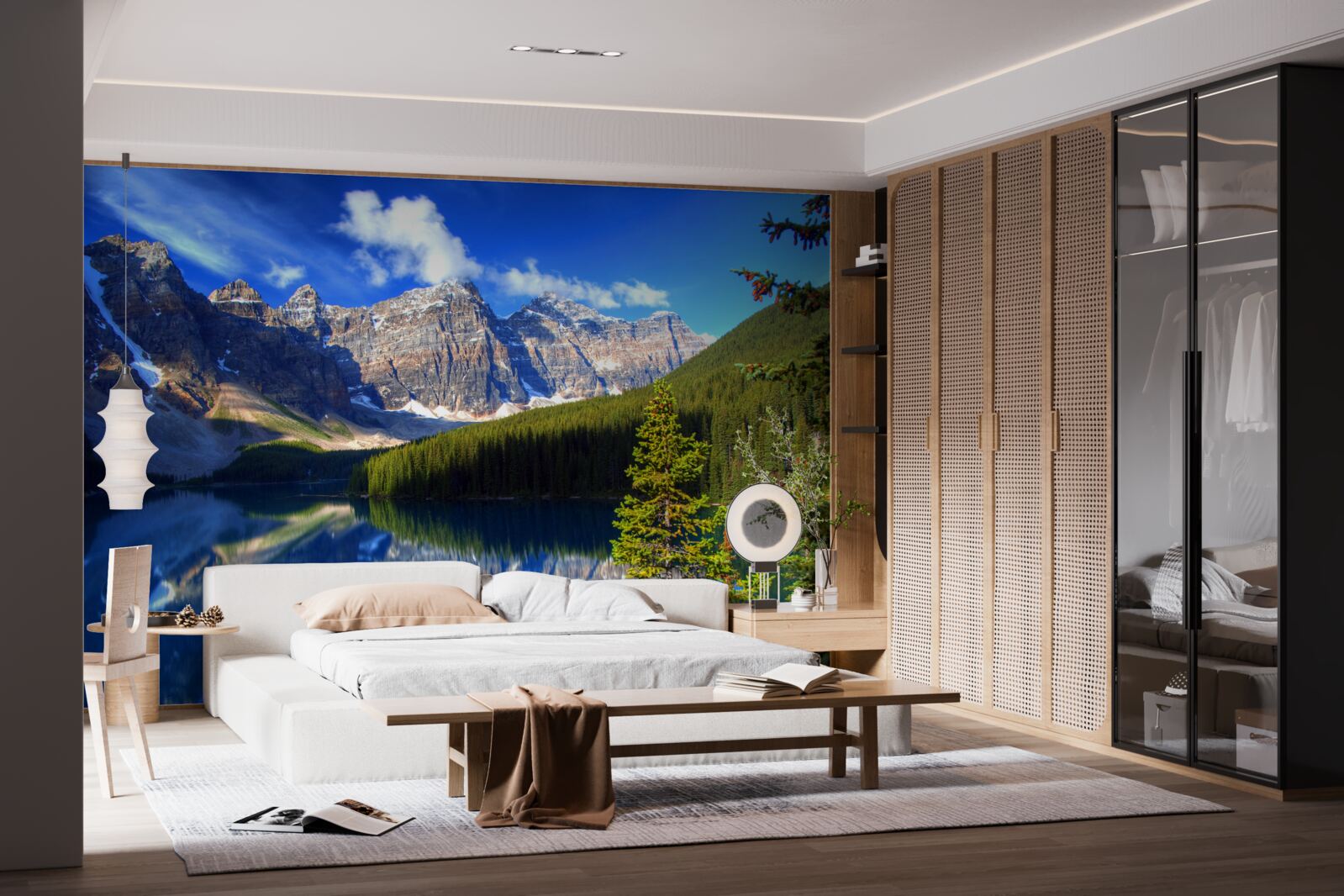 Papier peint le lac louise, situé à banff