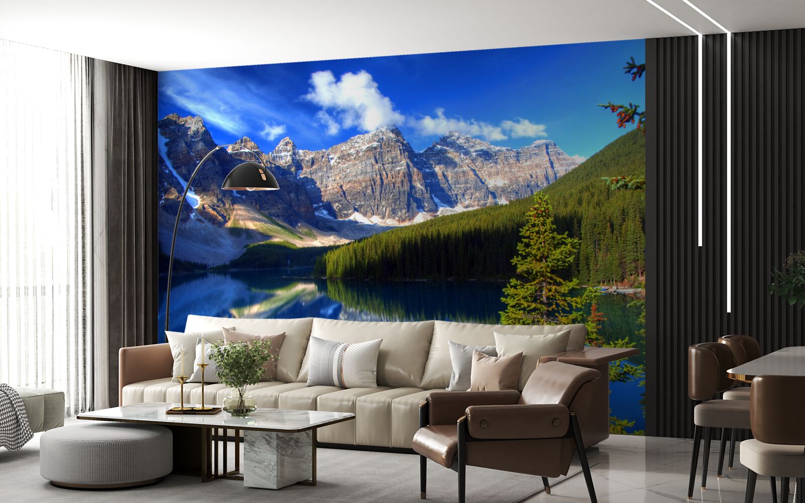 Papier peint le lac louise, situé à banff