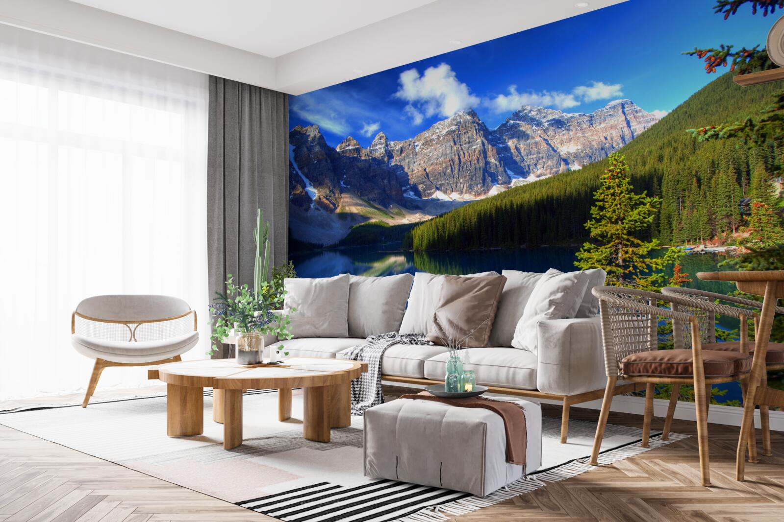 Papier peint le lac louise, situé à banff