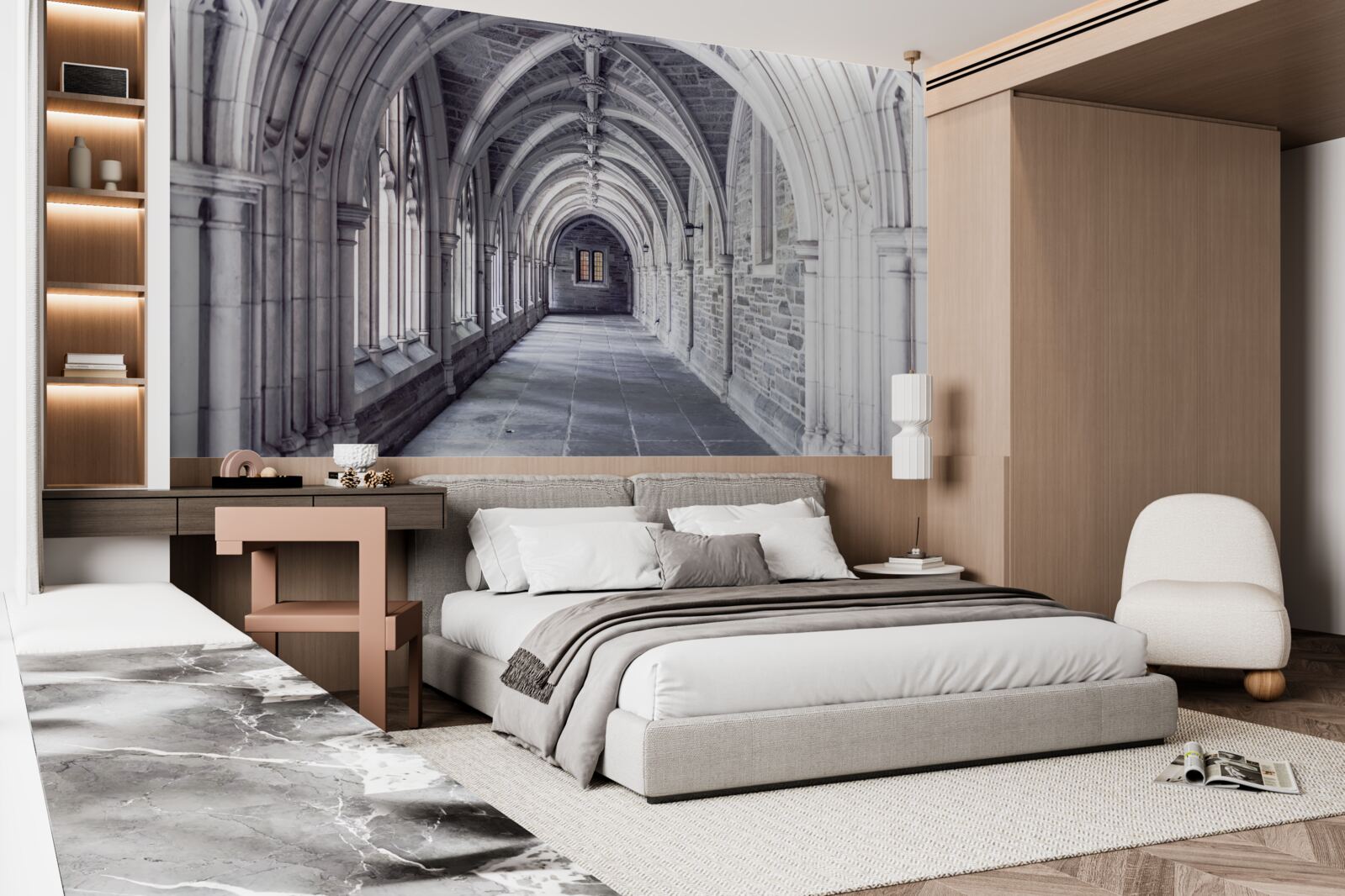 Papier peint éléments architecturaux de la passerelle