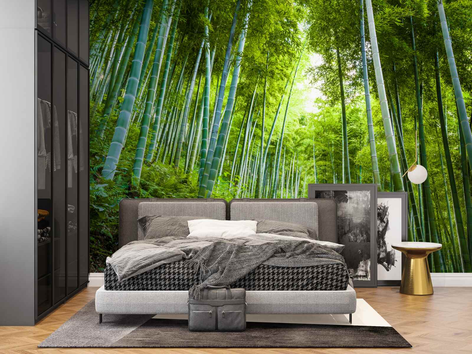 Papier peint belle forêt luxuriante d'émeraude