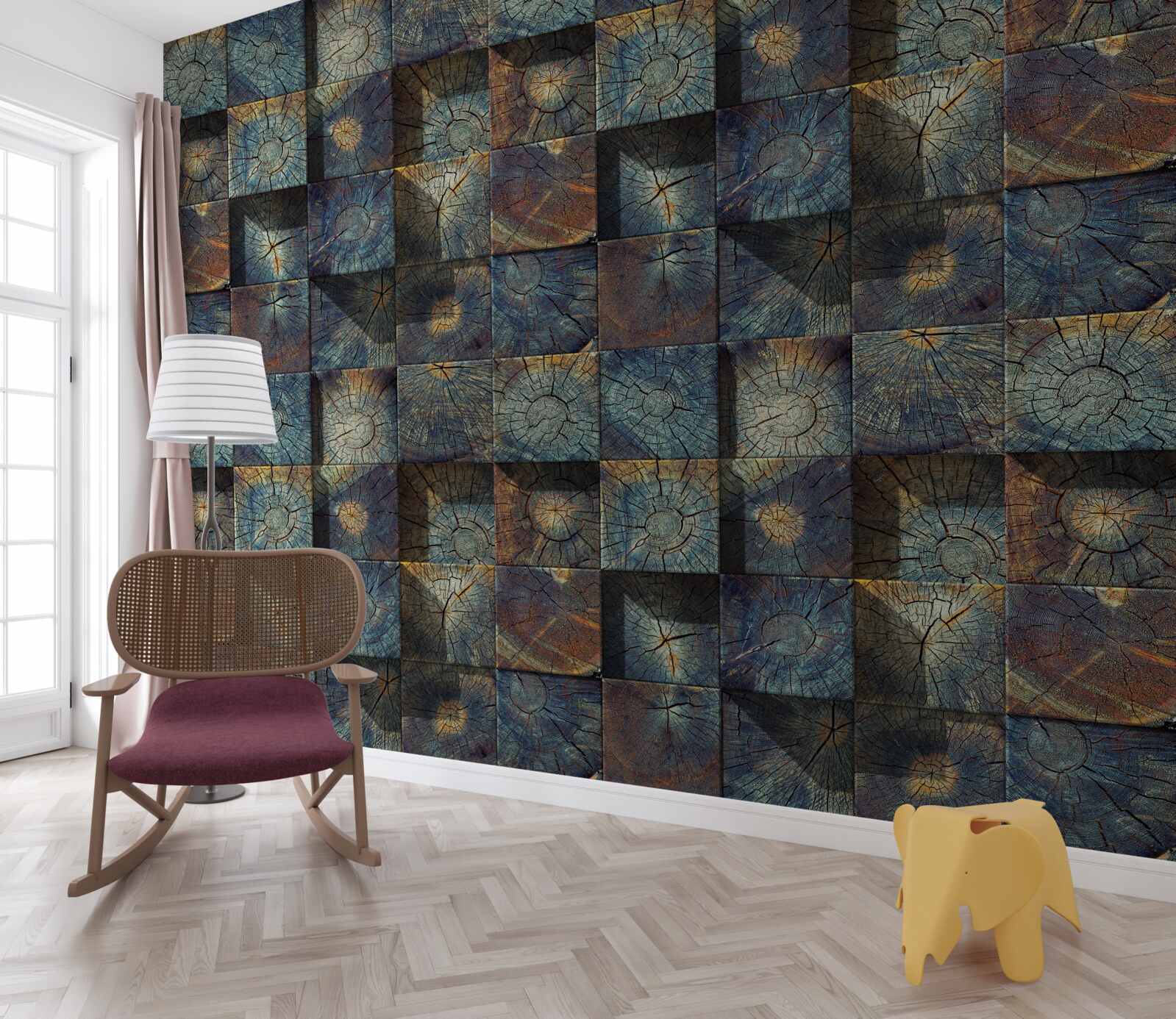 Papier peint petits plants d'arbres