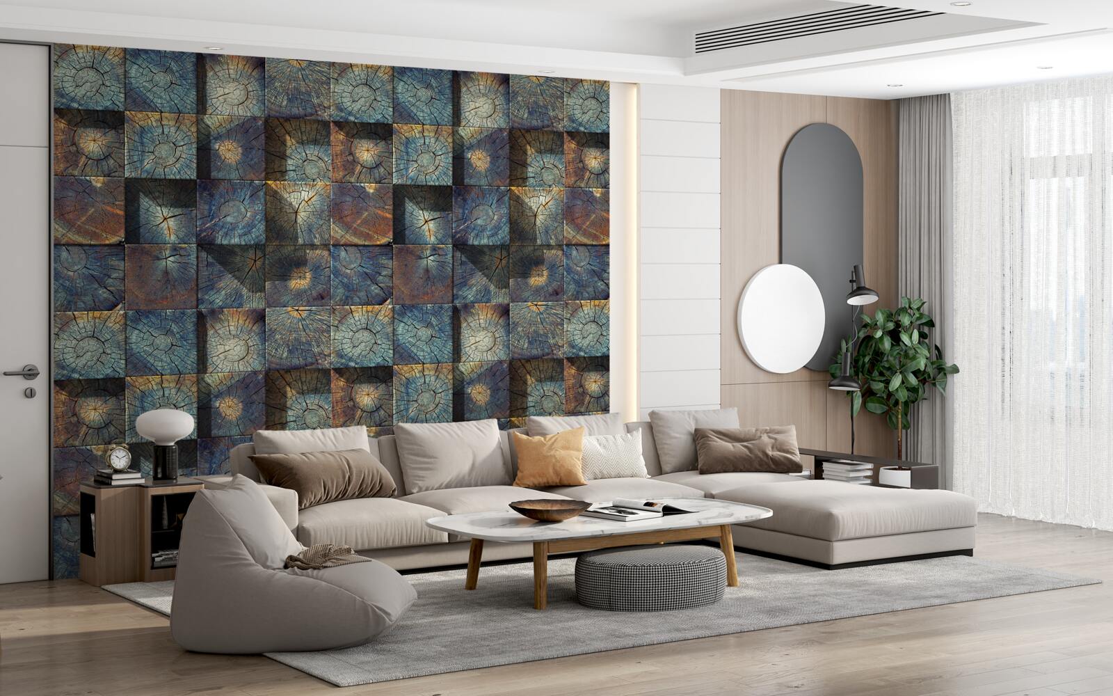 Papier peint petits plants d'arbres