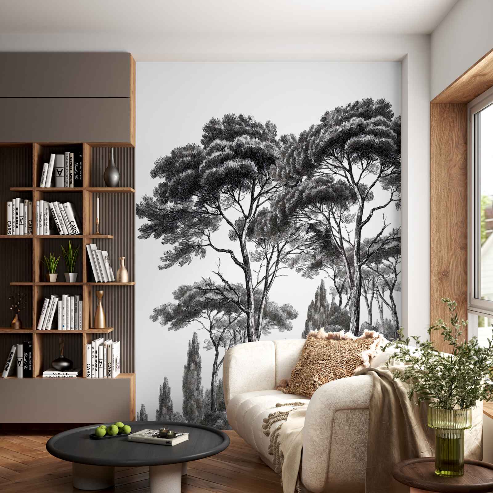 Papier peint pins d'italie