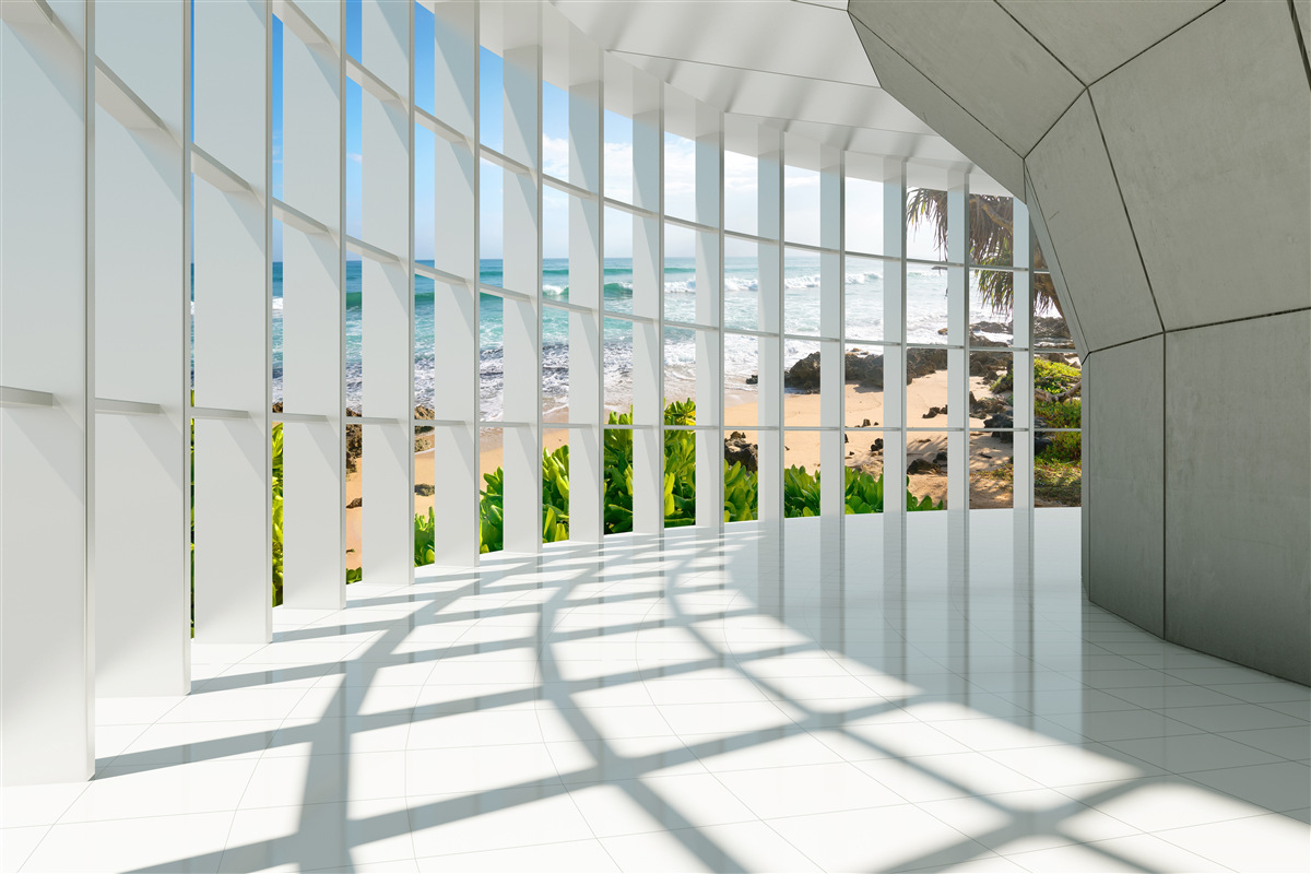 Papier peint couloir spacieux et lumineux