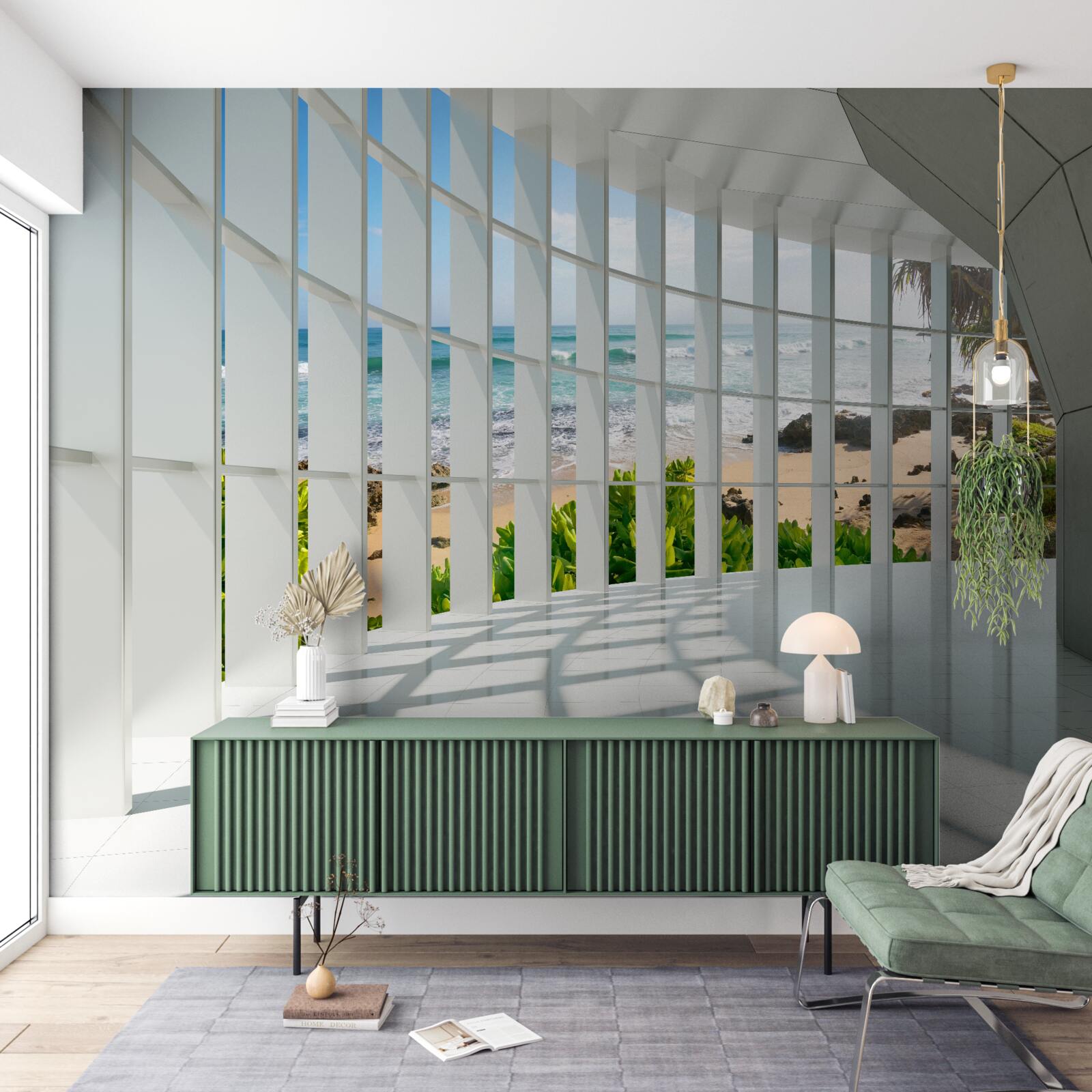 Papier peint couloir spacieux et lumineux