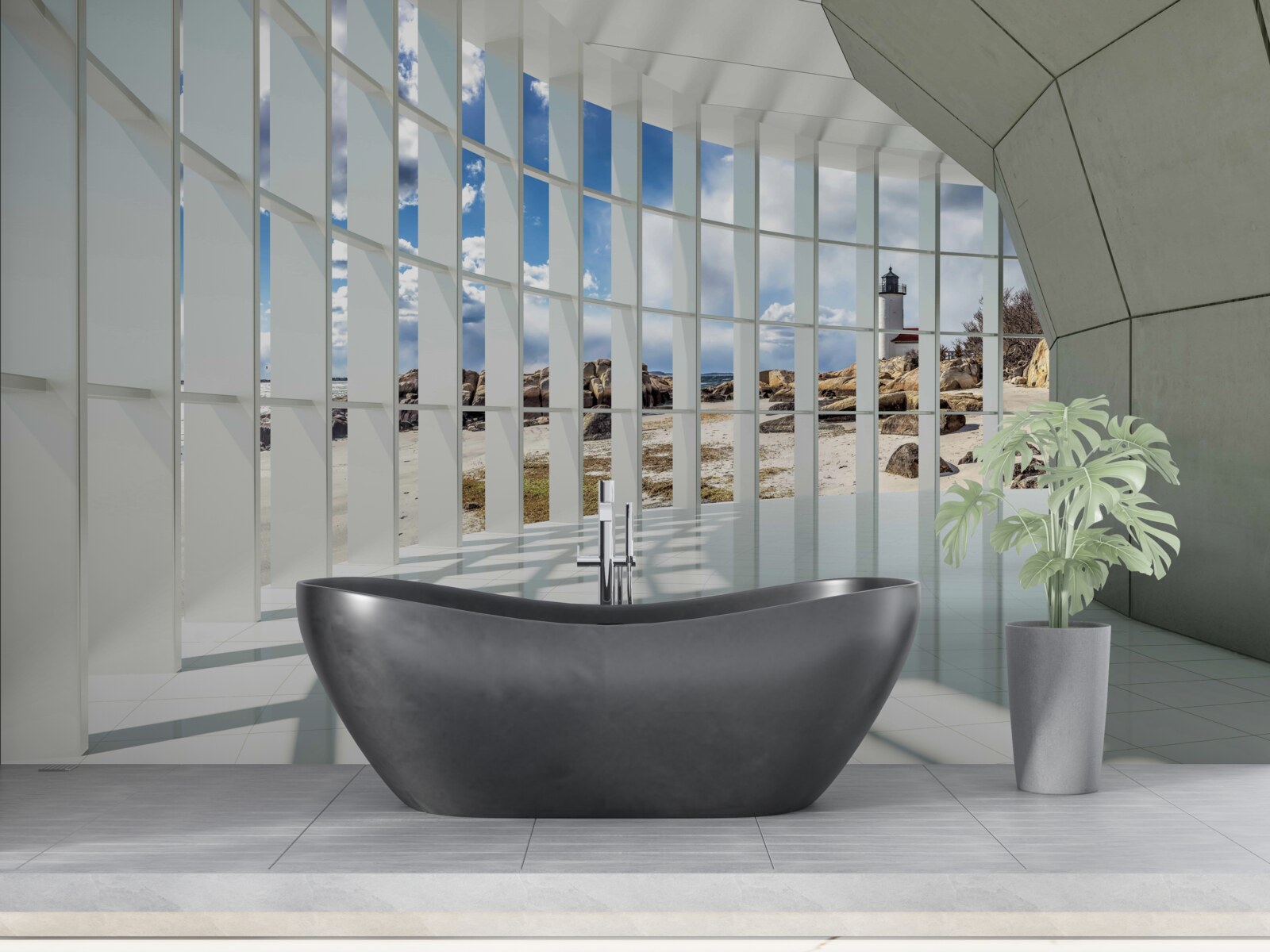 Papier peint soleil dans le tunnel