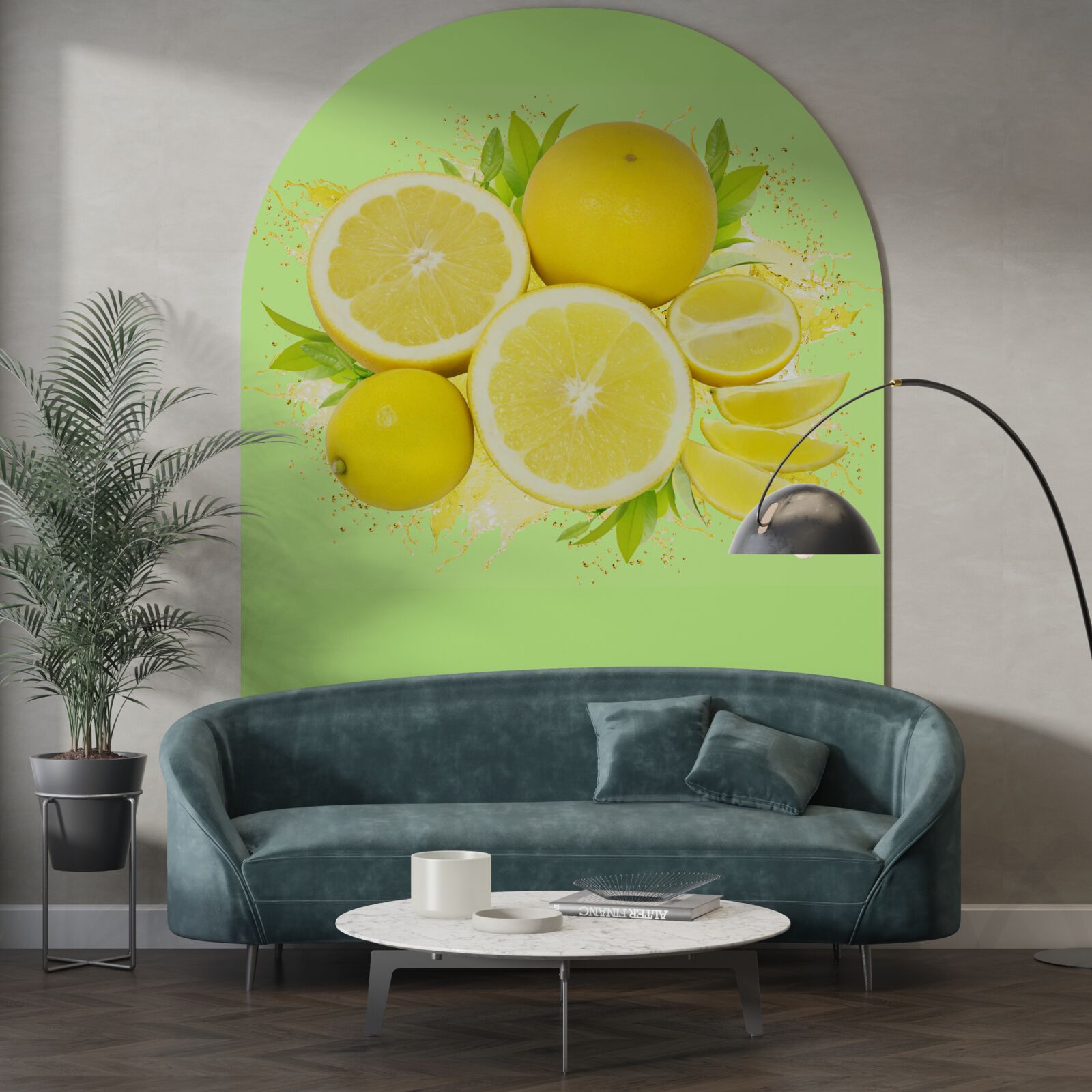 Papier peint citrons jaunes ensoleillés