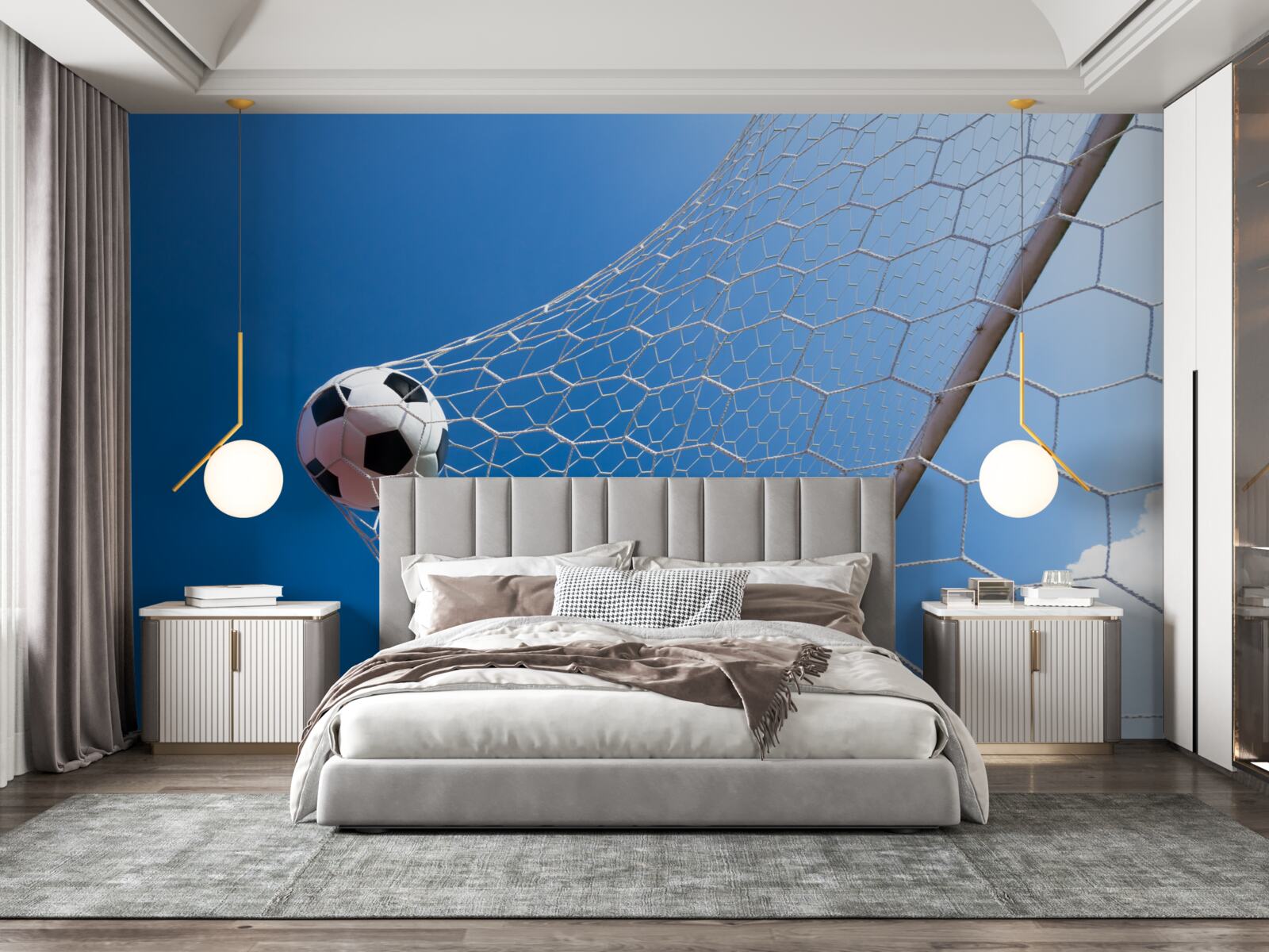 Papier peint le ballon est entré dans le filet