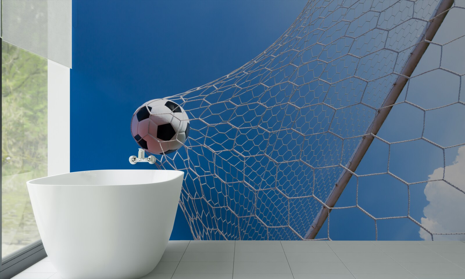 Papier peint le ballon est entré dans le filet