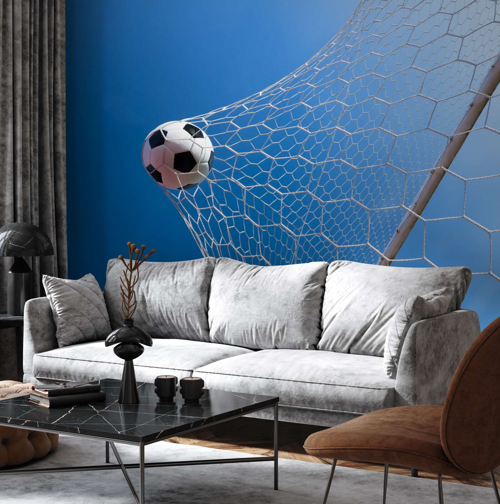 Papier peint le ballon est entré dans le filet