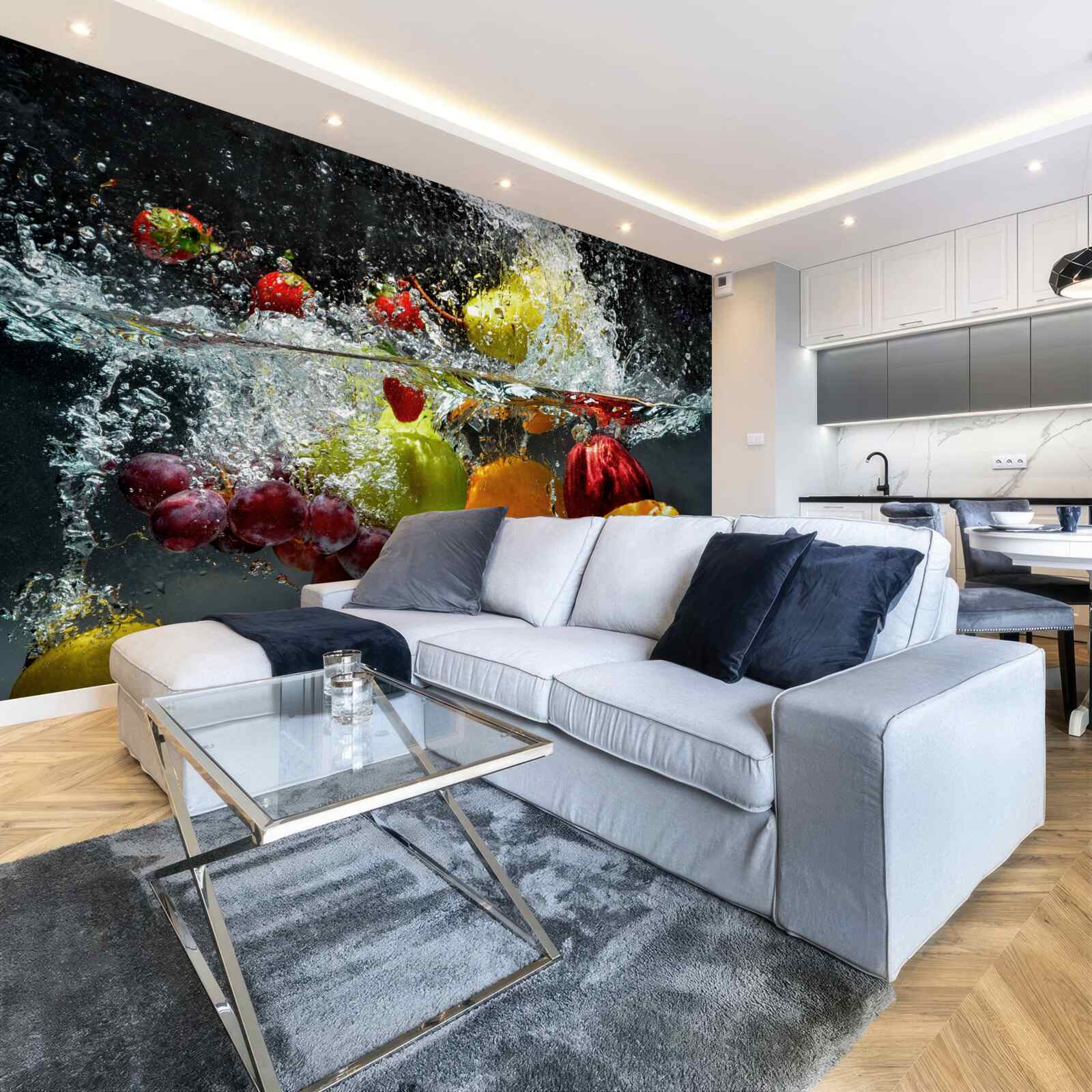 Papier peint fruit liquide