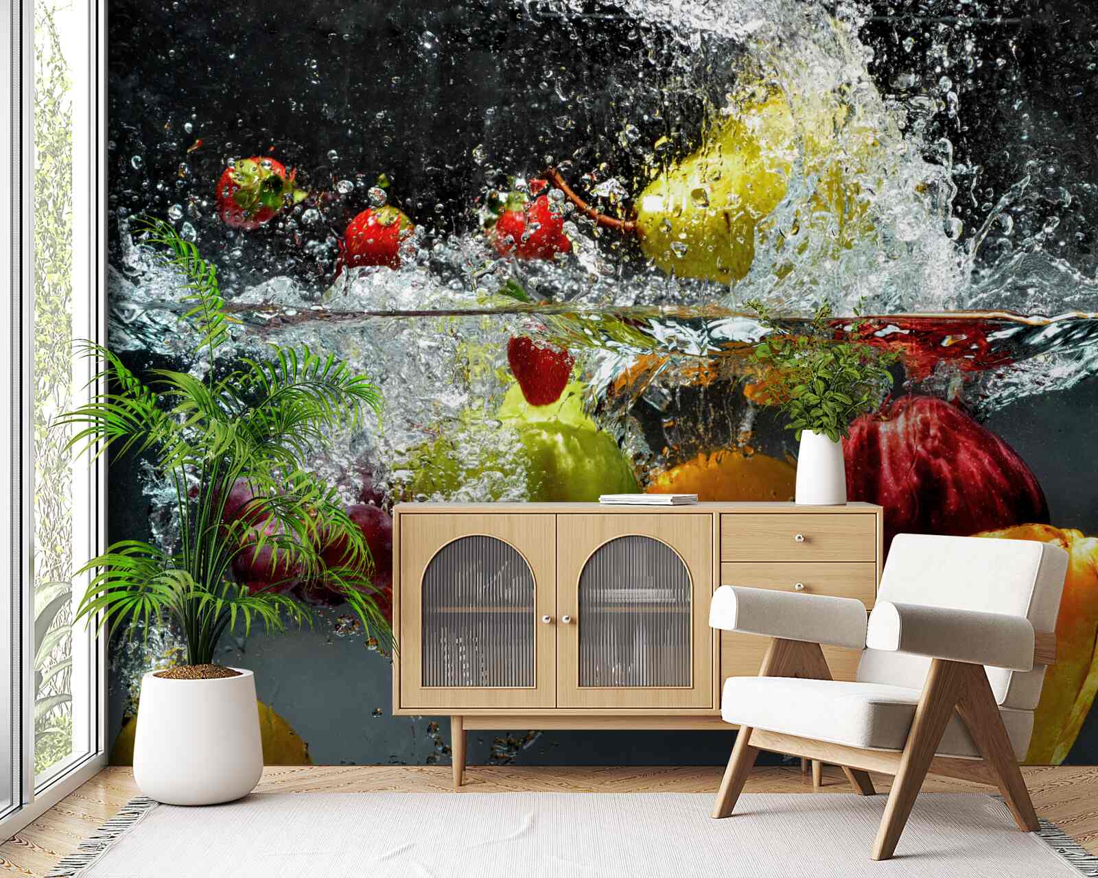 Papier peint fruit liquide