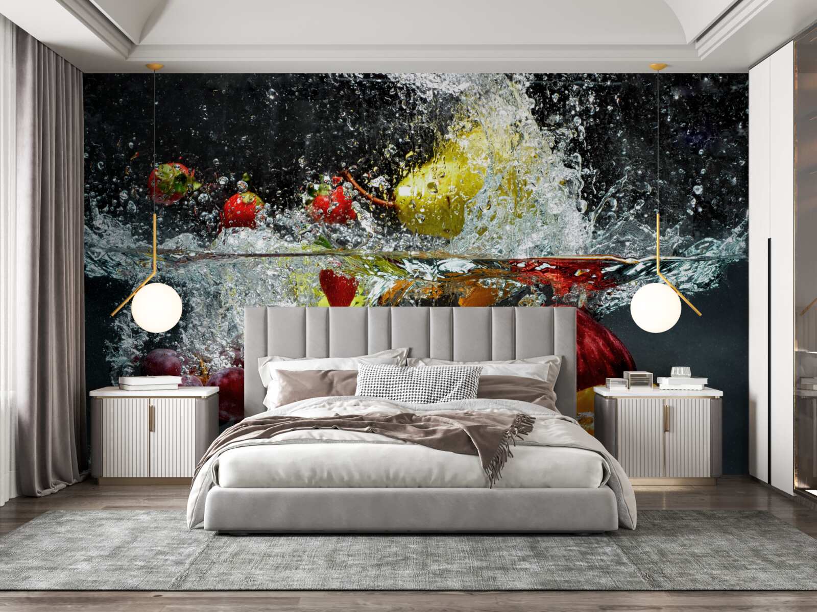 Papier peint fruit liquide