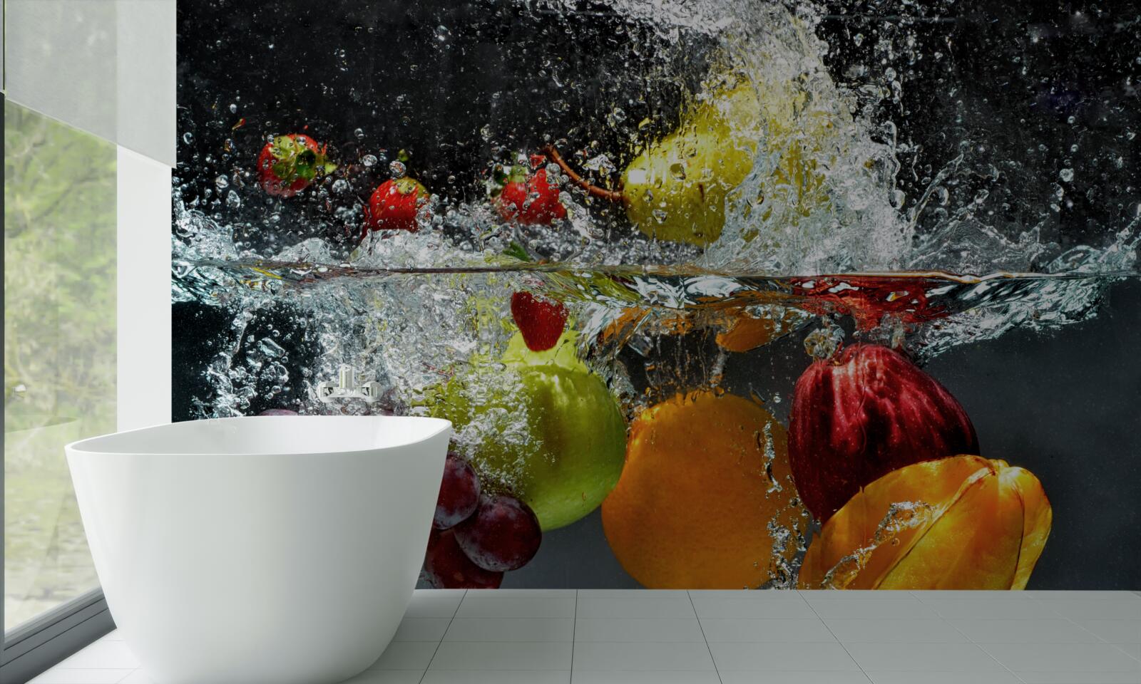 Papier peint fruit liquide