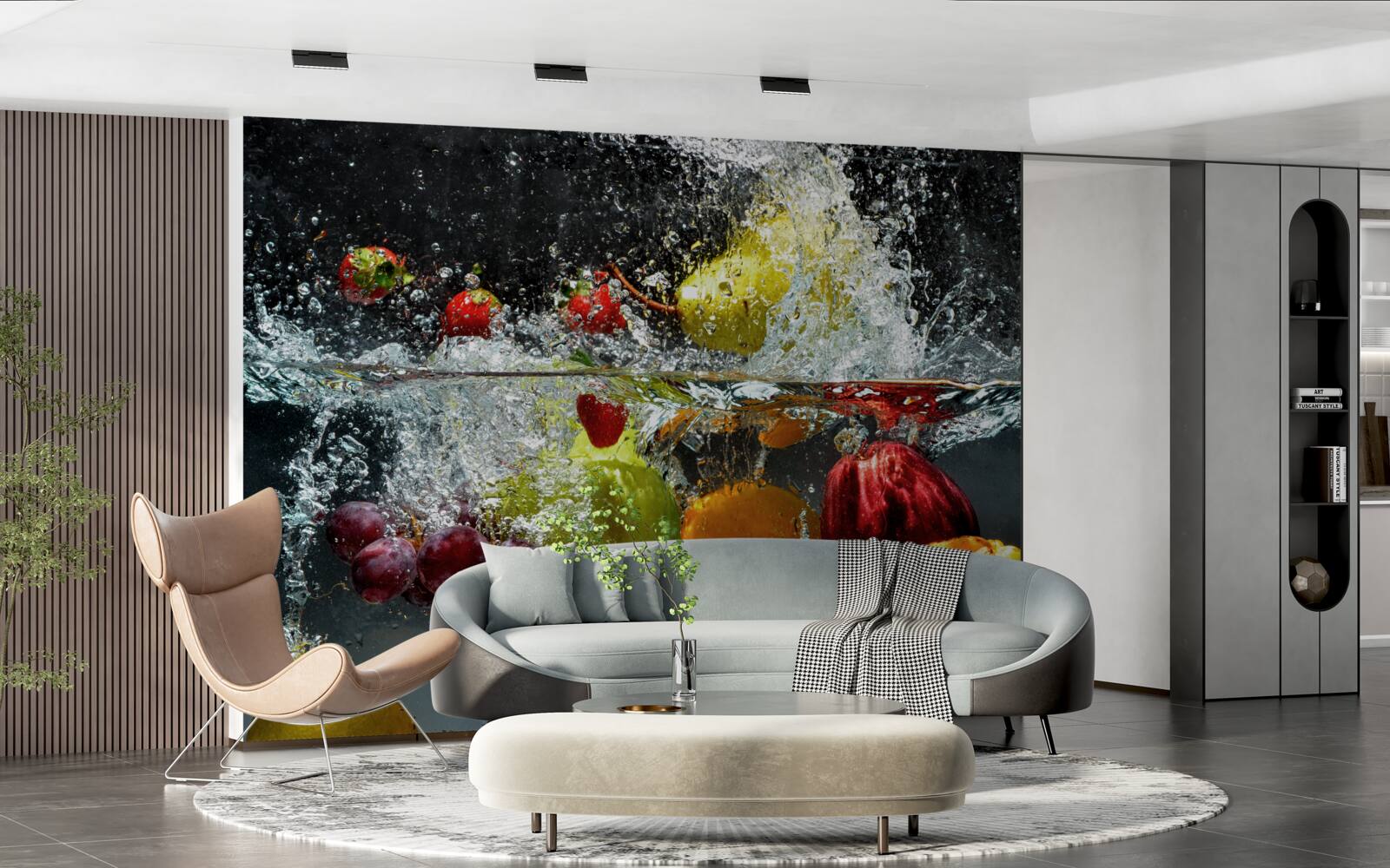 Papier peint fruit liquide